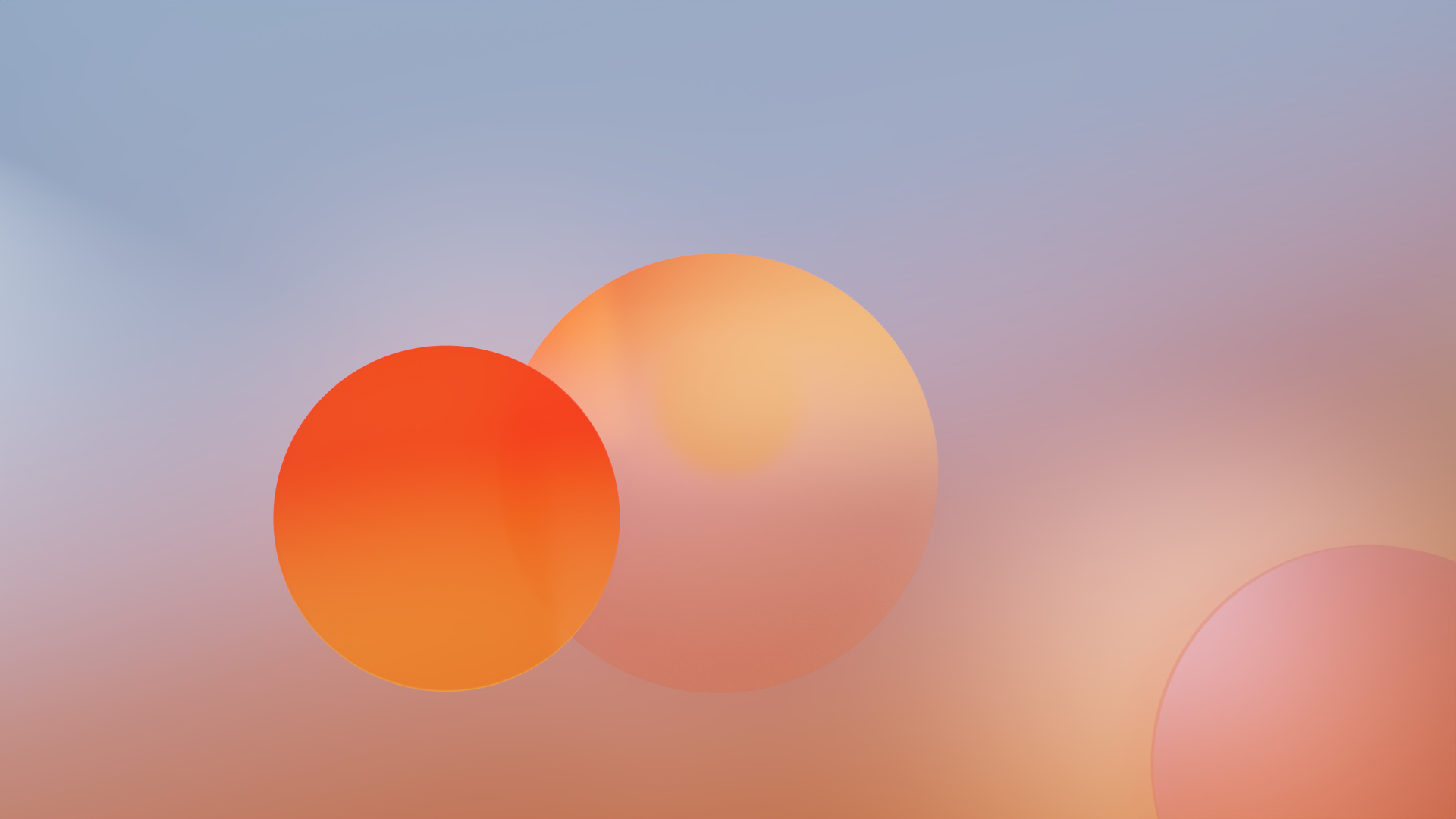 Abstract gradient spheres with soft lighting HD Wallpaper