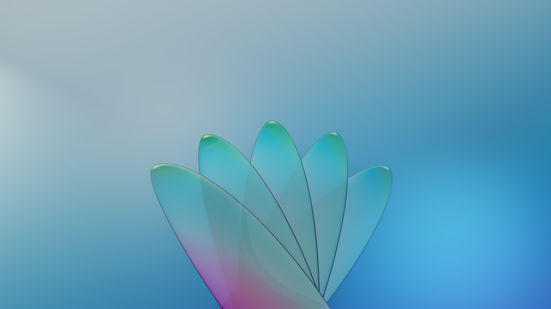 Abstract glass petals with gradient background HD Wallpaper