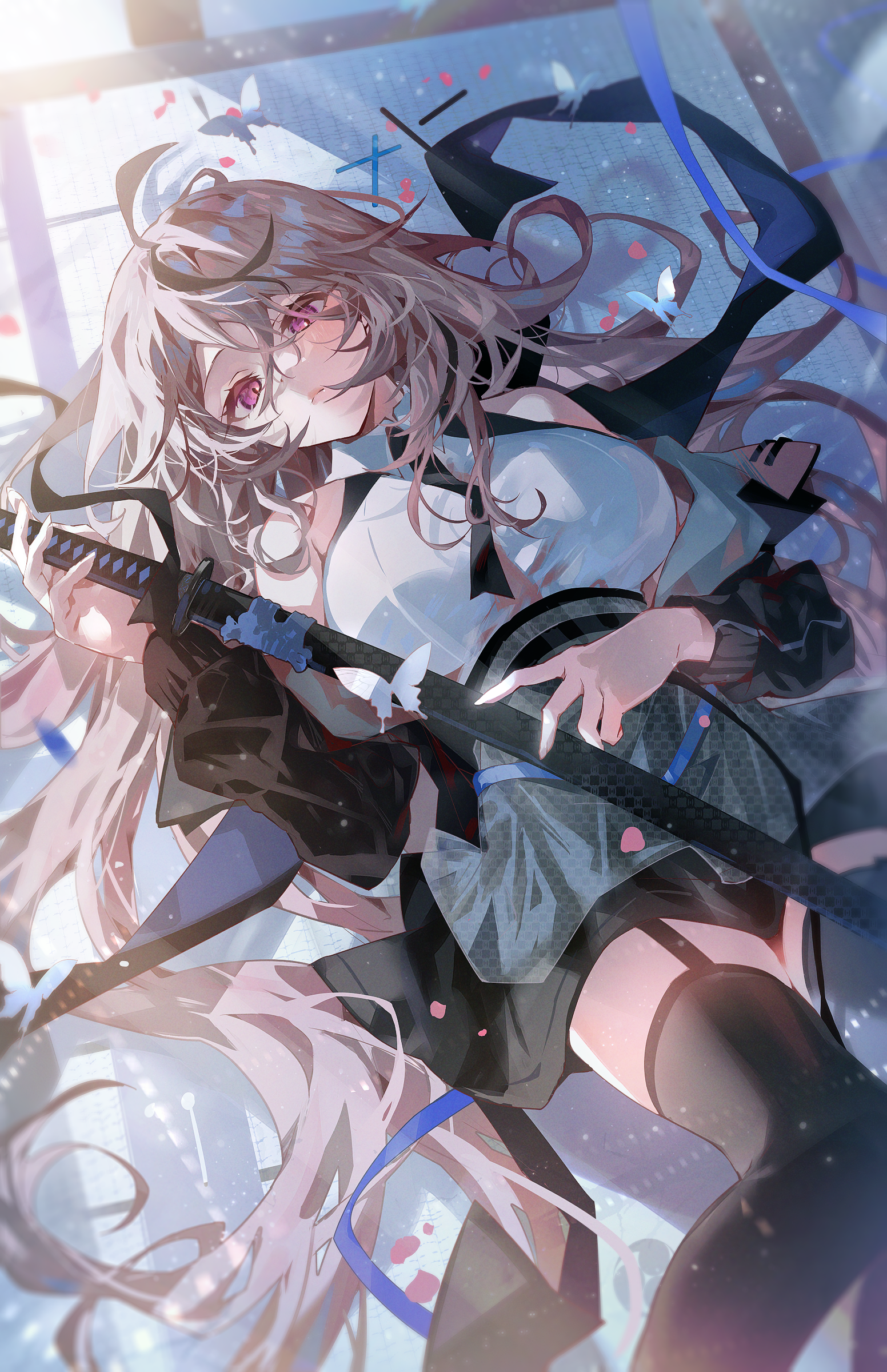 Arutera with a sword and purple eyes HD Phone Wallpaper