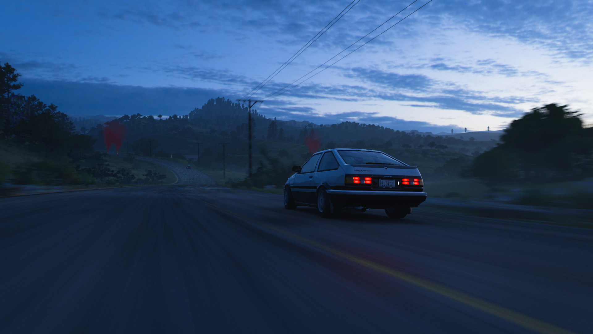 Forza Horizon 5: Toyota AE86 on a Road at Dusk HD Wallpaper