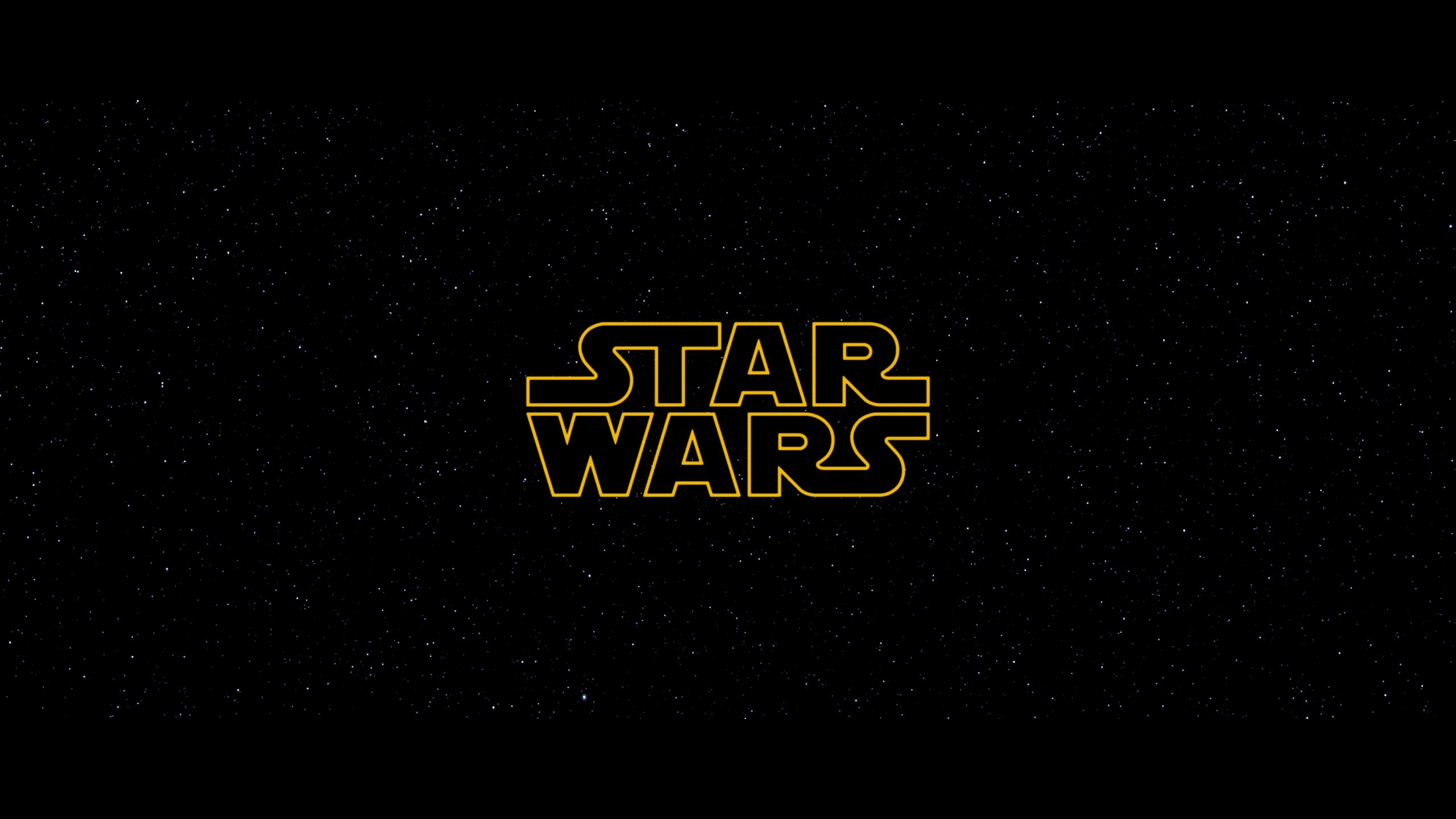 Star Wars logo on a starry background HD Wallpaper