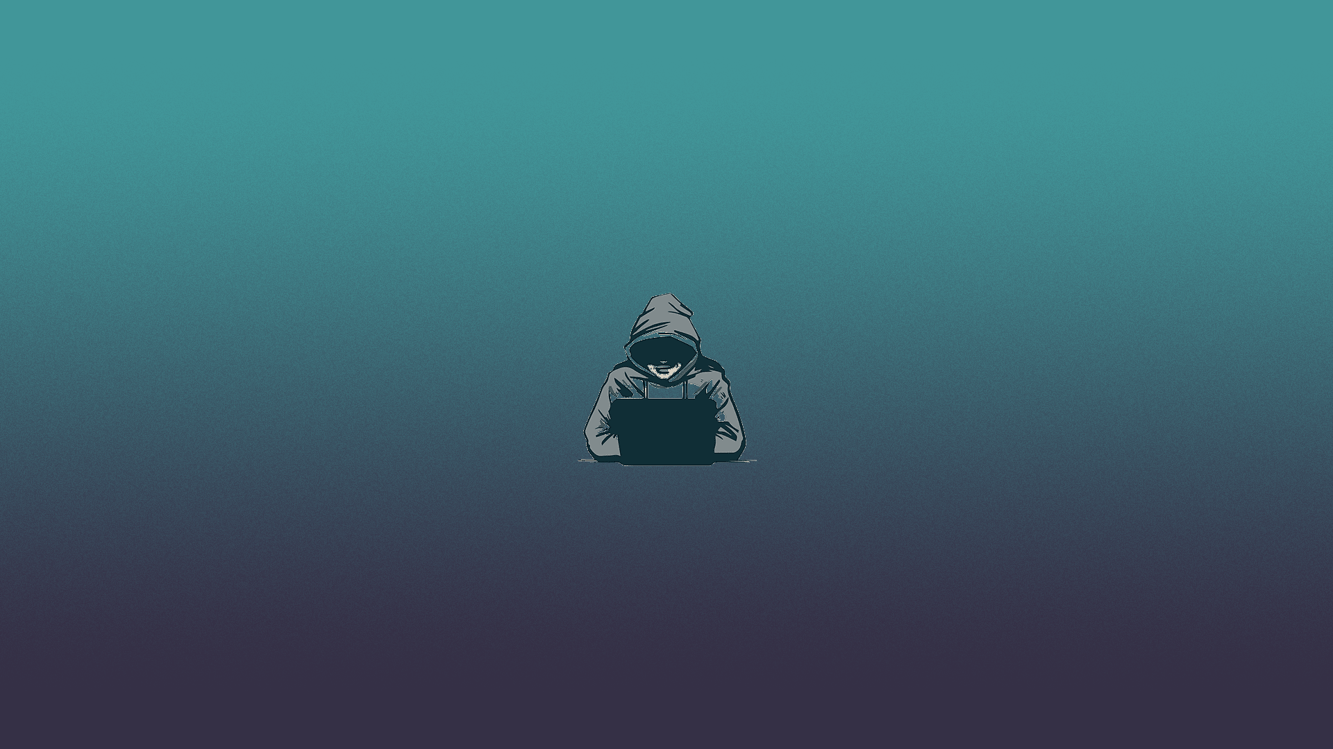 Minimalist hacker with a laptop HD Wallpaper