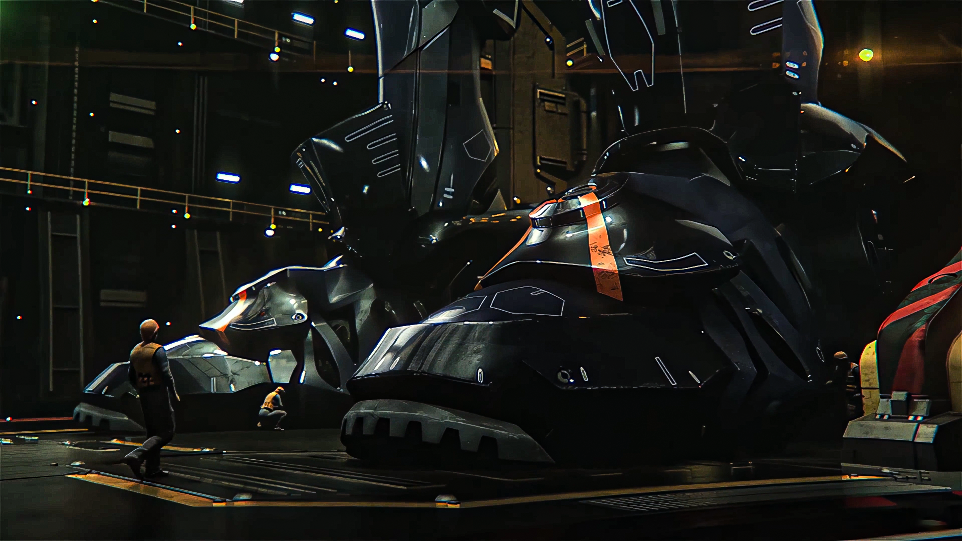 Neon Genesis Evangelion Mechs in a Hangar HD Wallpaper
