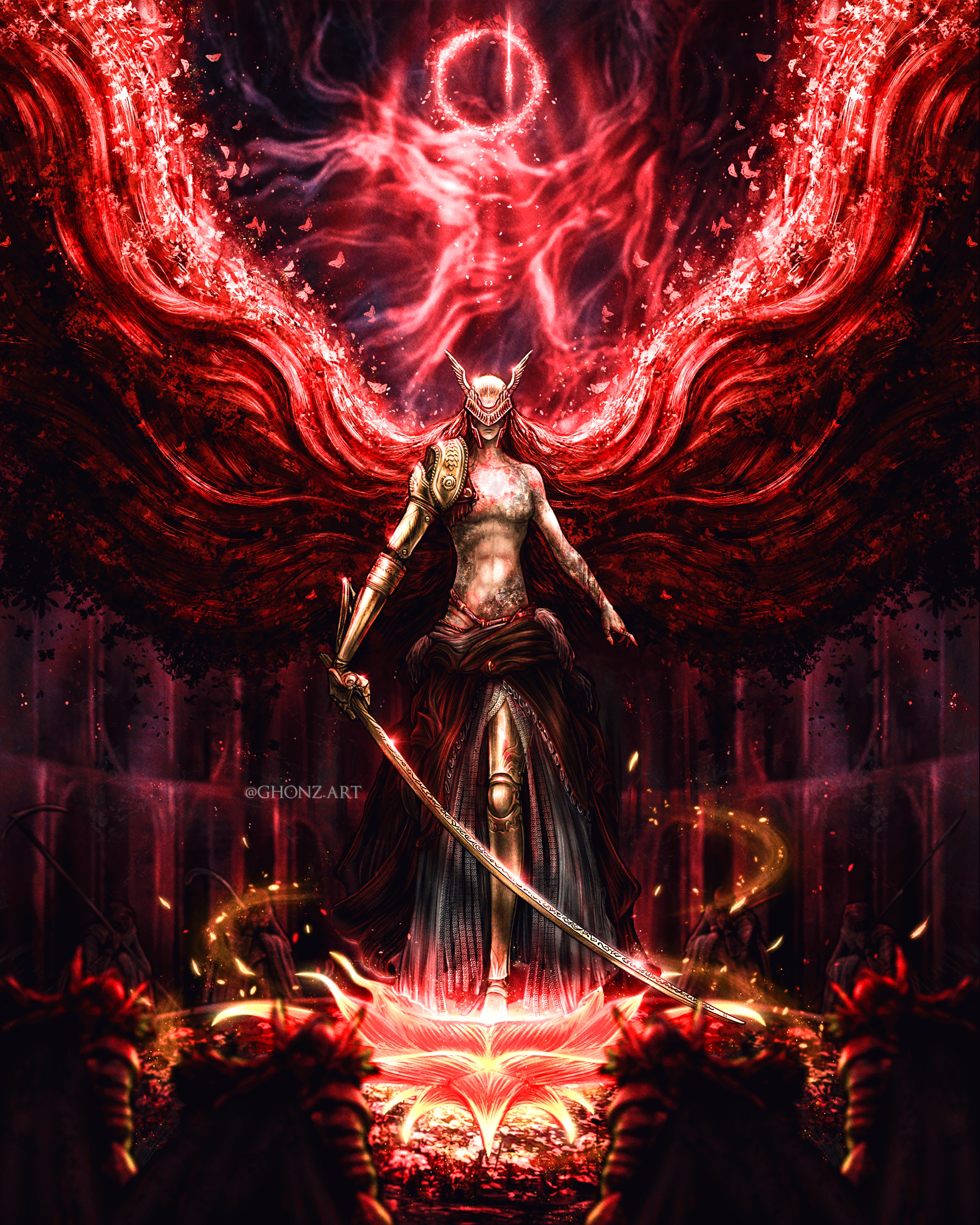 4K Malenia Elden Ring Fantasy Art HD Phone Wallpaper