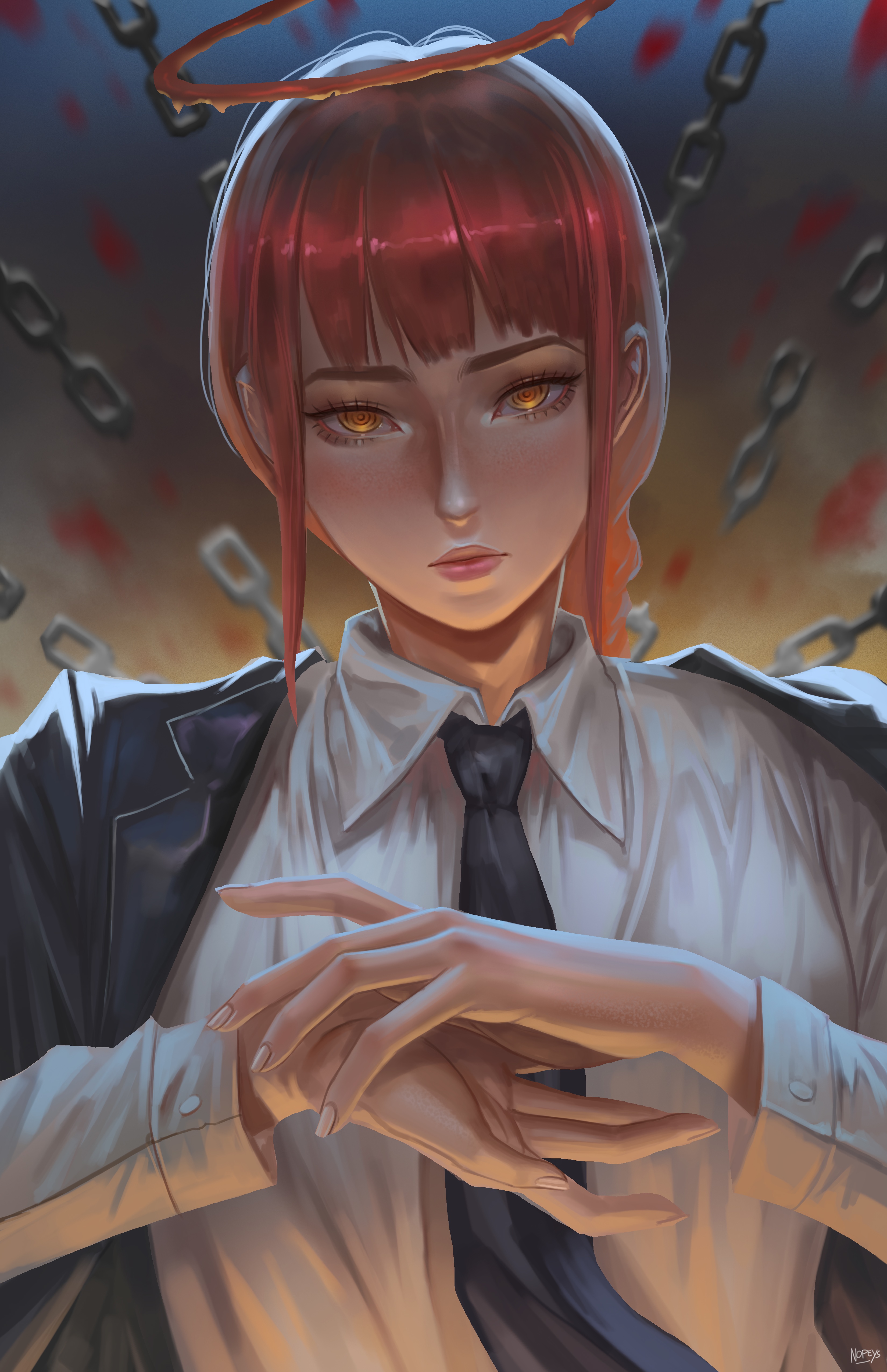 Makima from Chainsaw Man fan art HD Phone Wallpaper