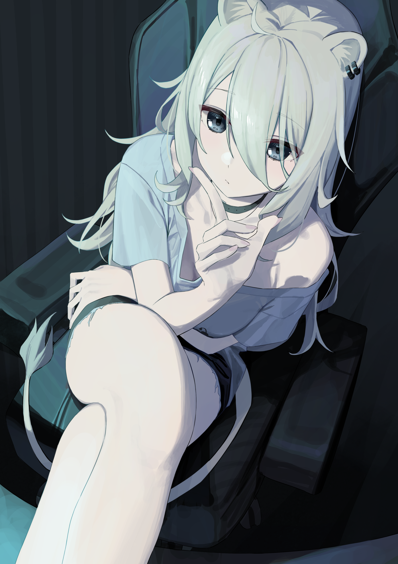 Shishiro Botan sitting in a chair HD Phone Wallpaper