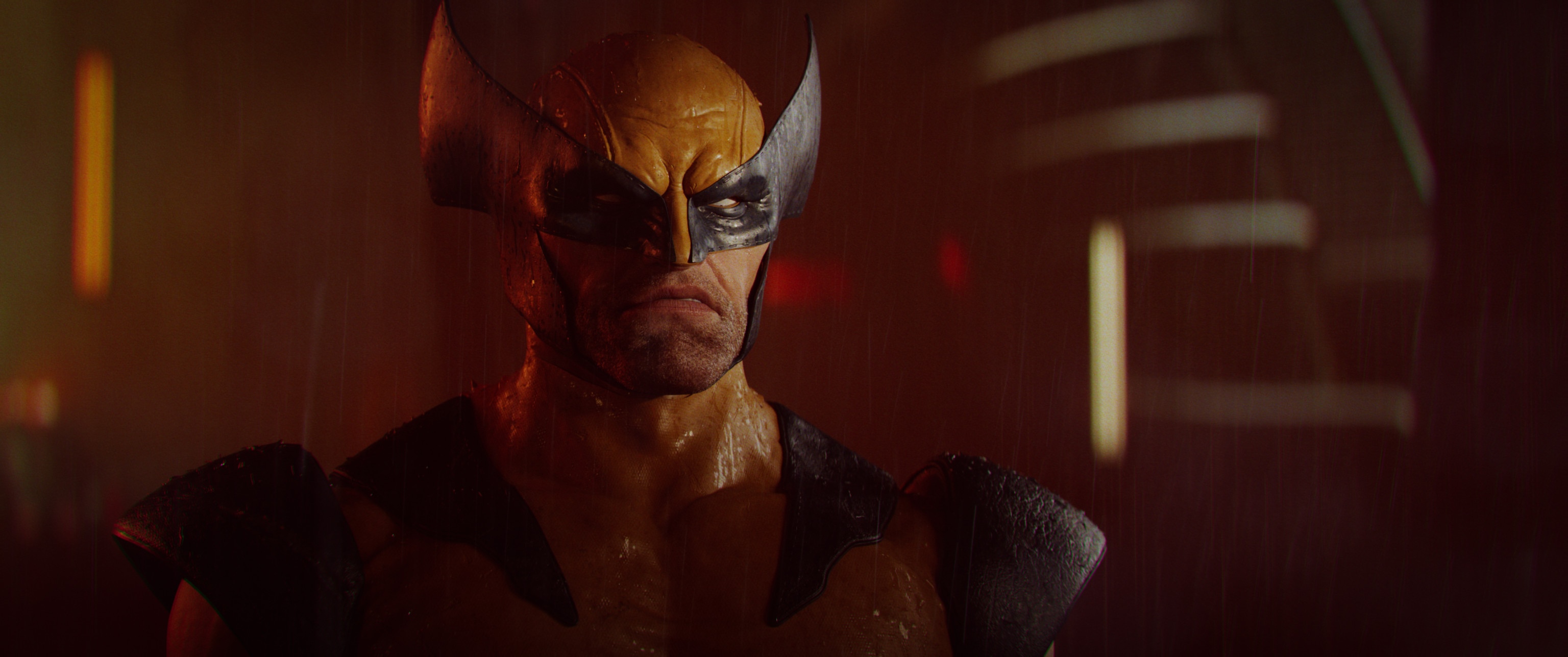 Wolverine from X-Men in the rain HD Wallpaper