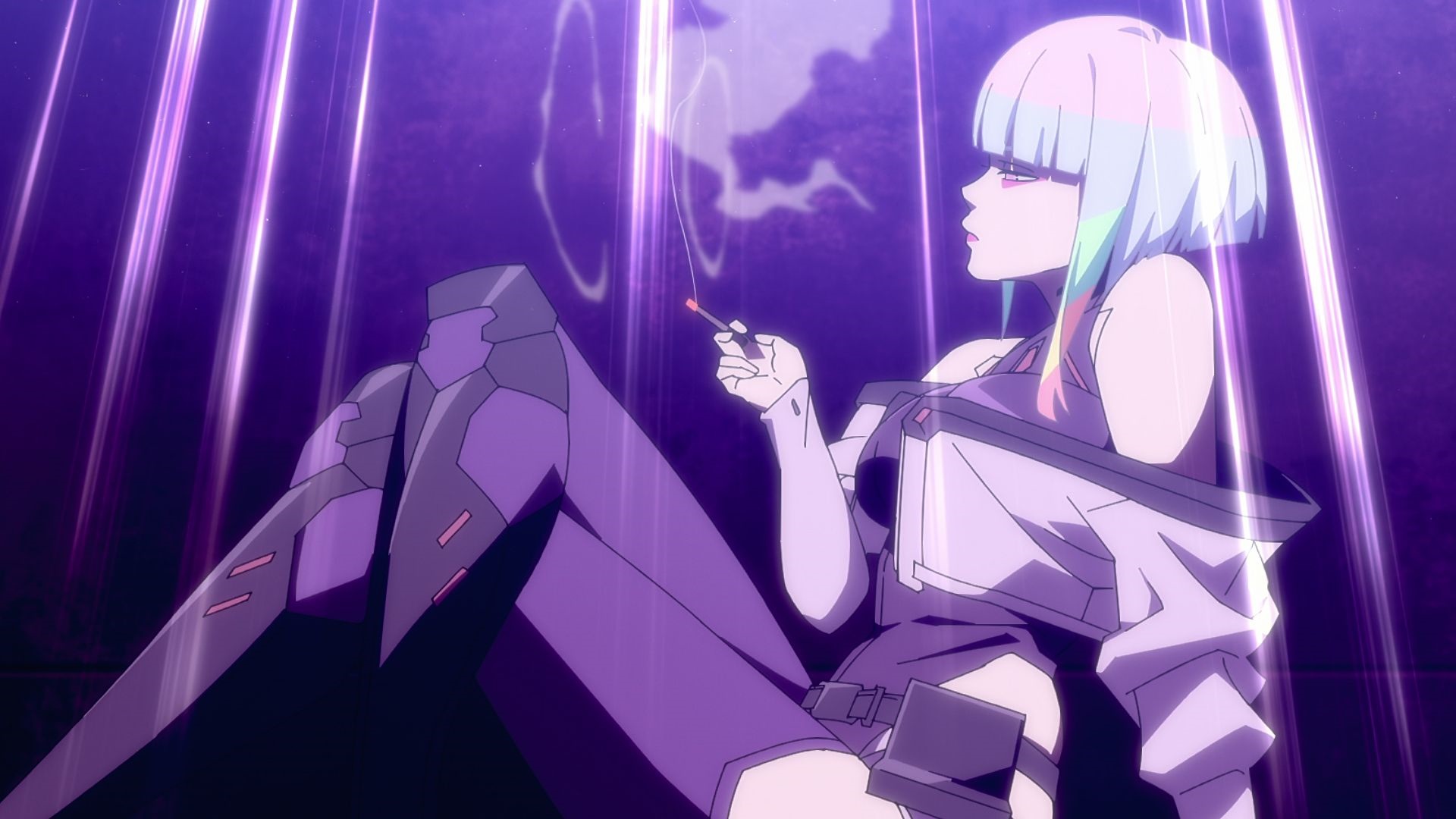 Lucyna Kushinada smoking in Cyberpunk 2077 HD Wallpaper