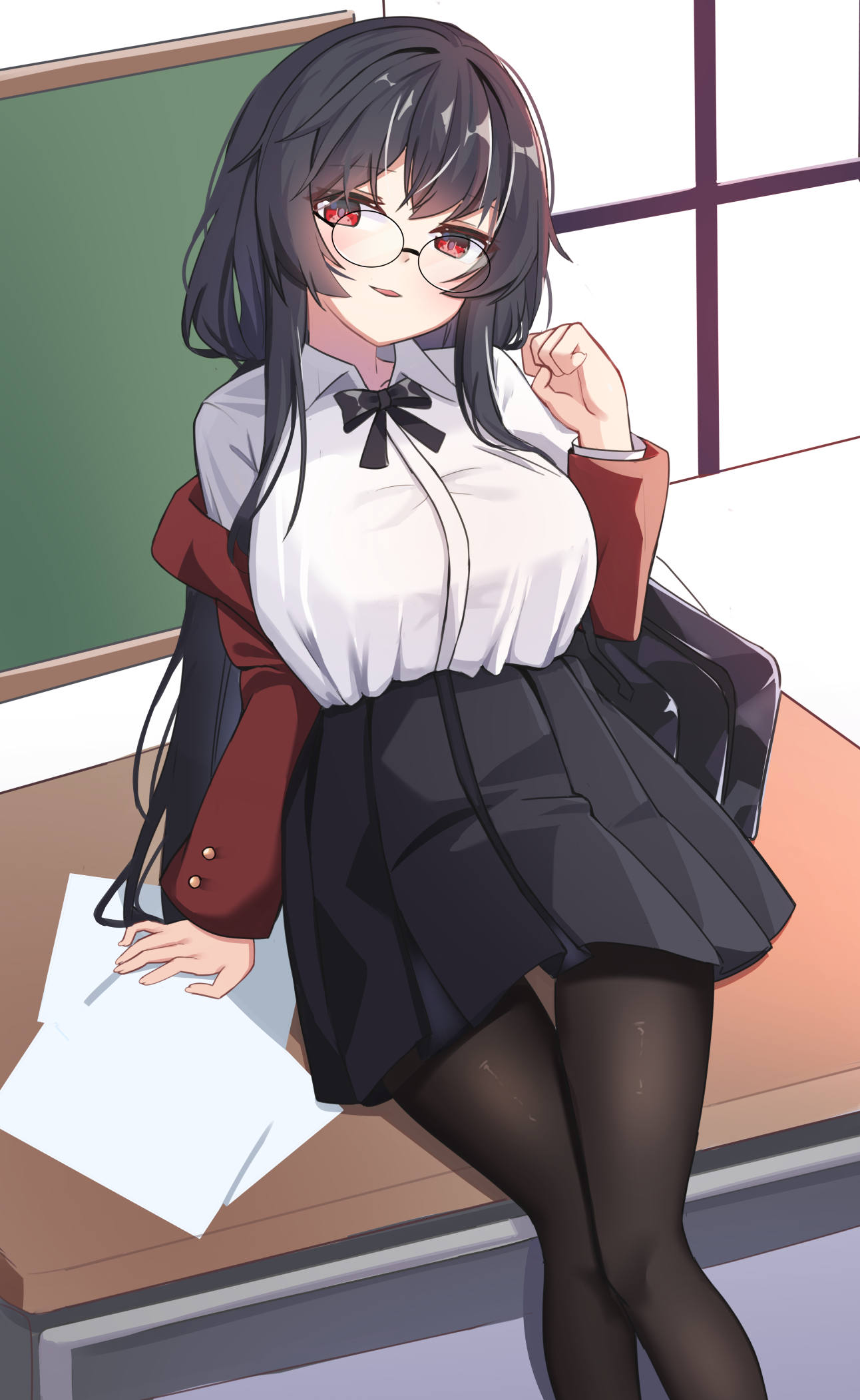 Azur Lane Taihou fan art with glasses HD Phone Wallpaper