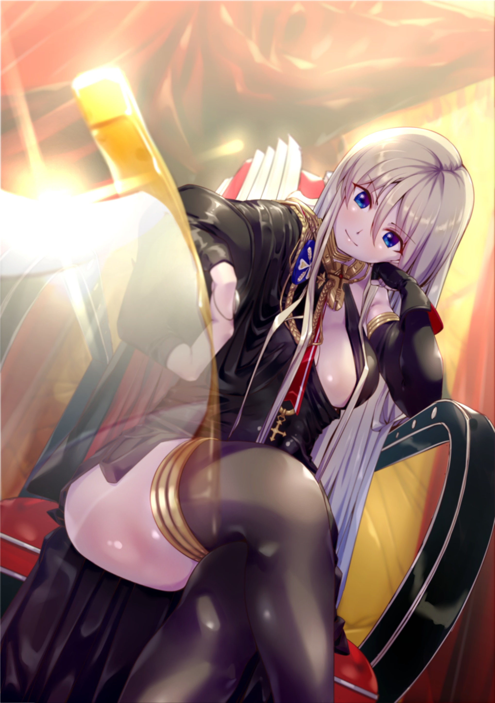 Bismarck from Azur Lane pouring liquid HD Phone Wallpaper