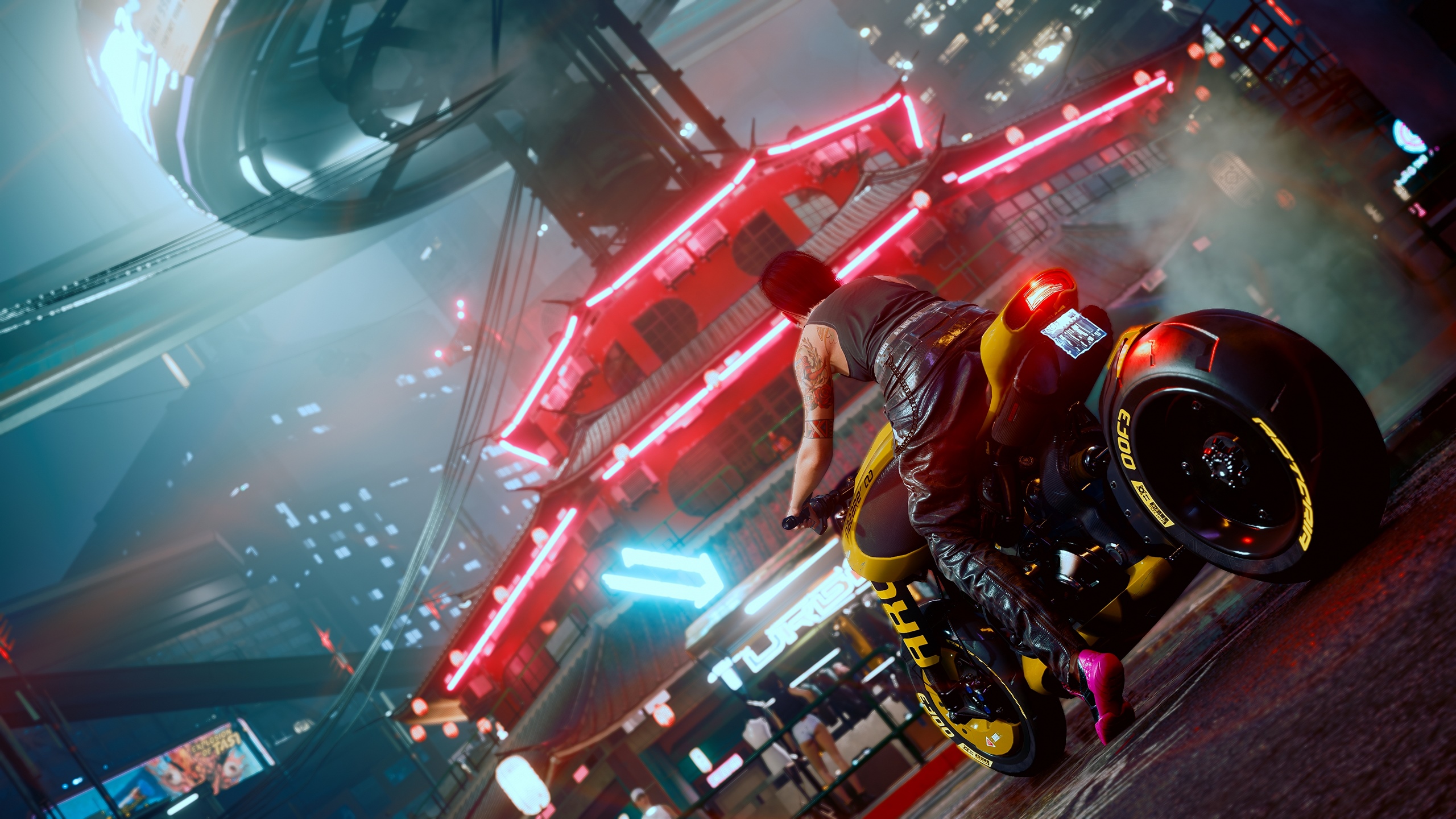 Cyberpunk 2077 Samurai on a Motorcycle HD Wallpaper