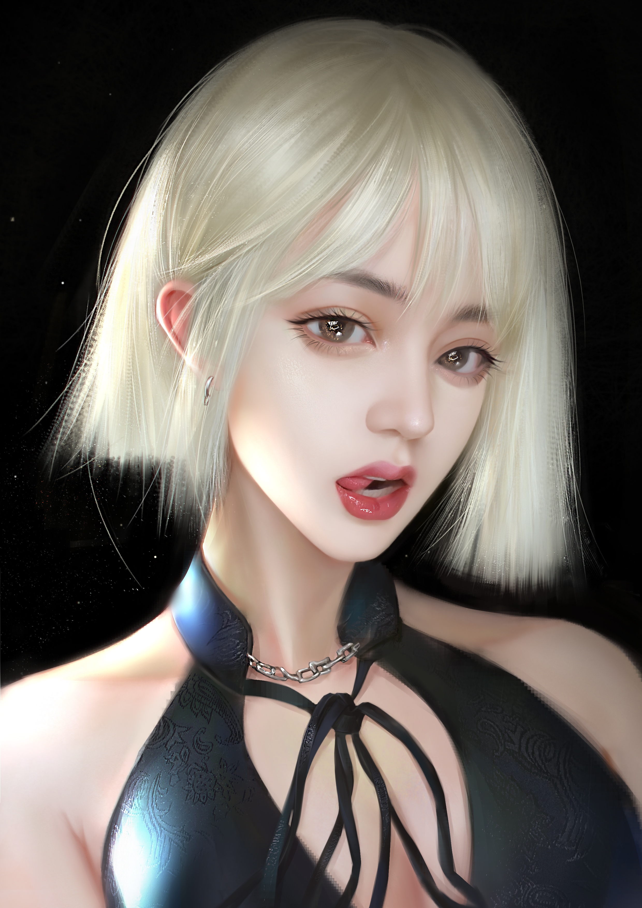 Painting of a woman with blonde hair HD Phone Wallpaper