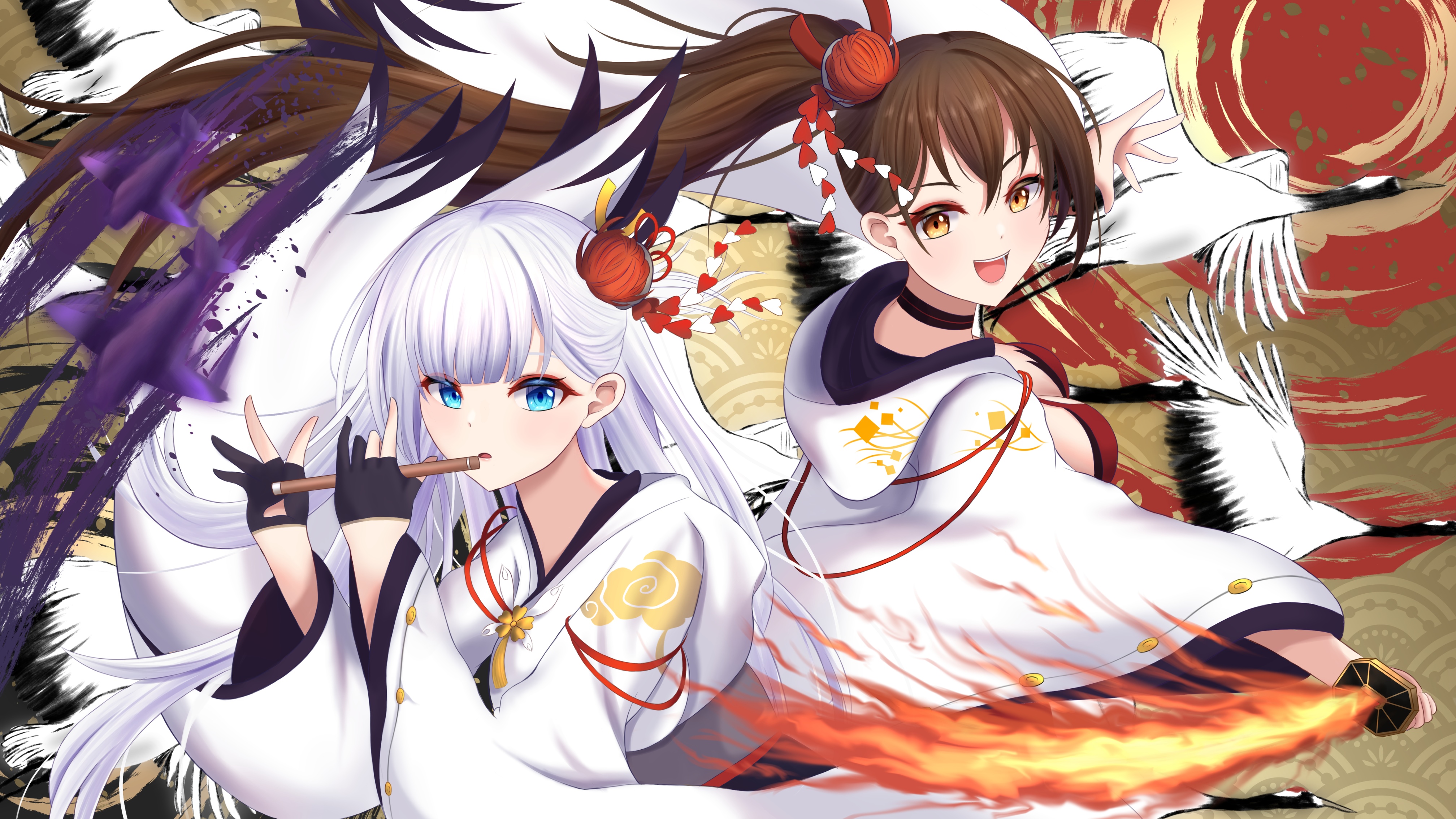 Azur Lane Shoukaku and Zuikaku fan art HD Wallpaper