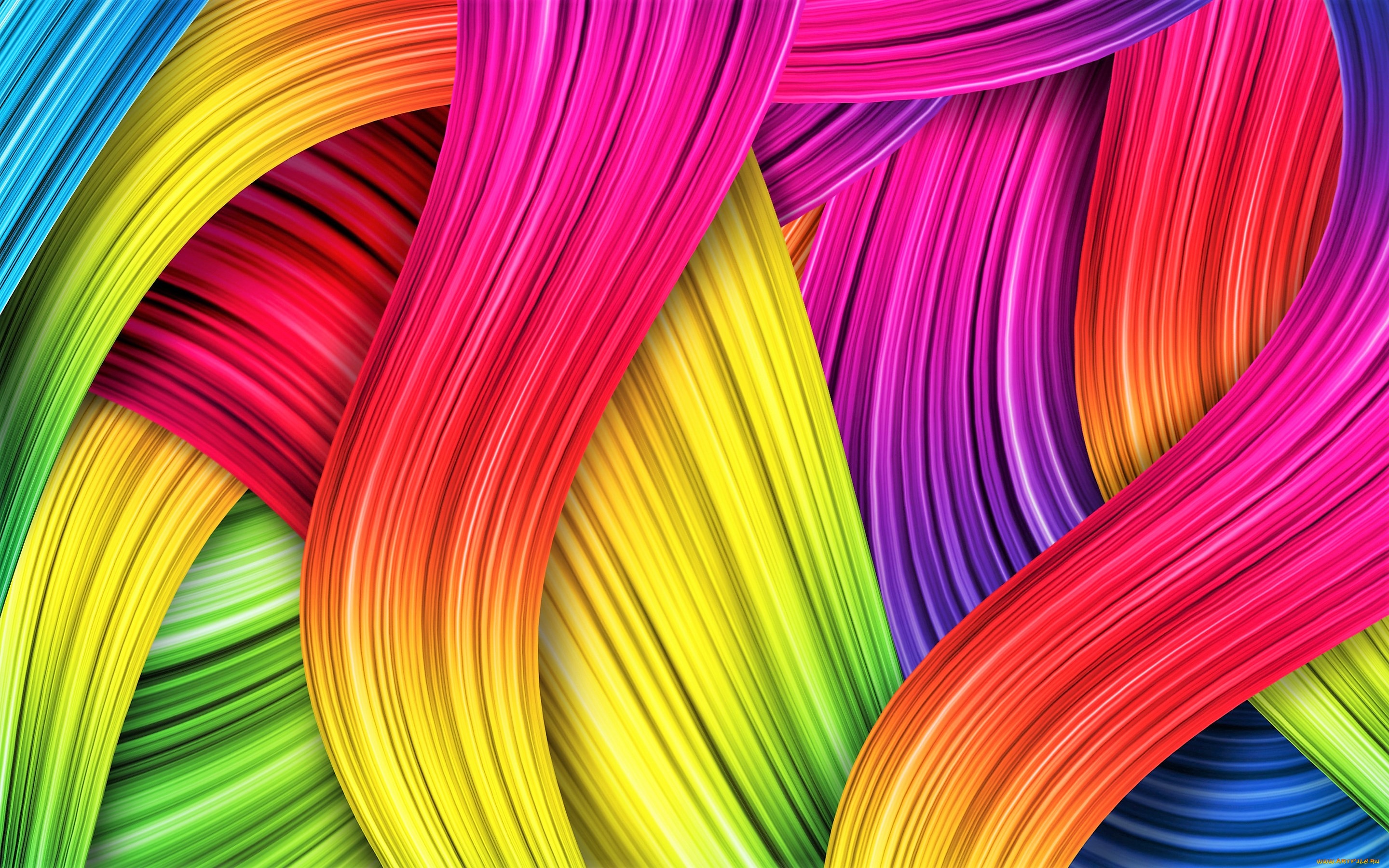Abstract colorful swirling shapes HD Wallpaper