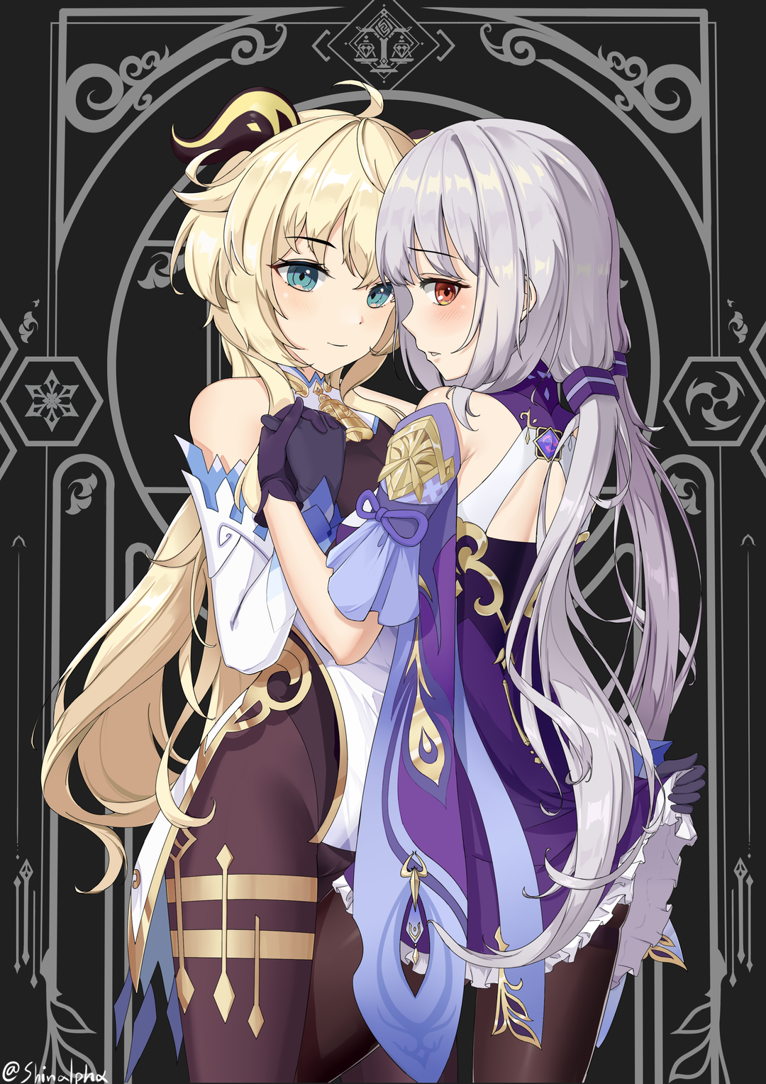 Fischl and Keqing from Genshin Impact HD Phone Wallpaper