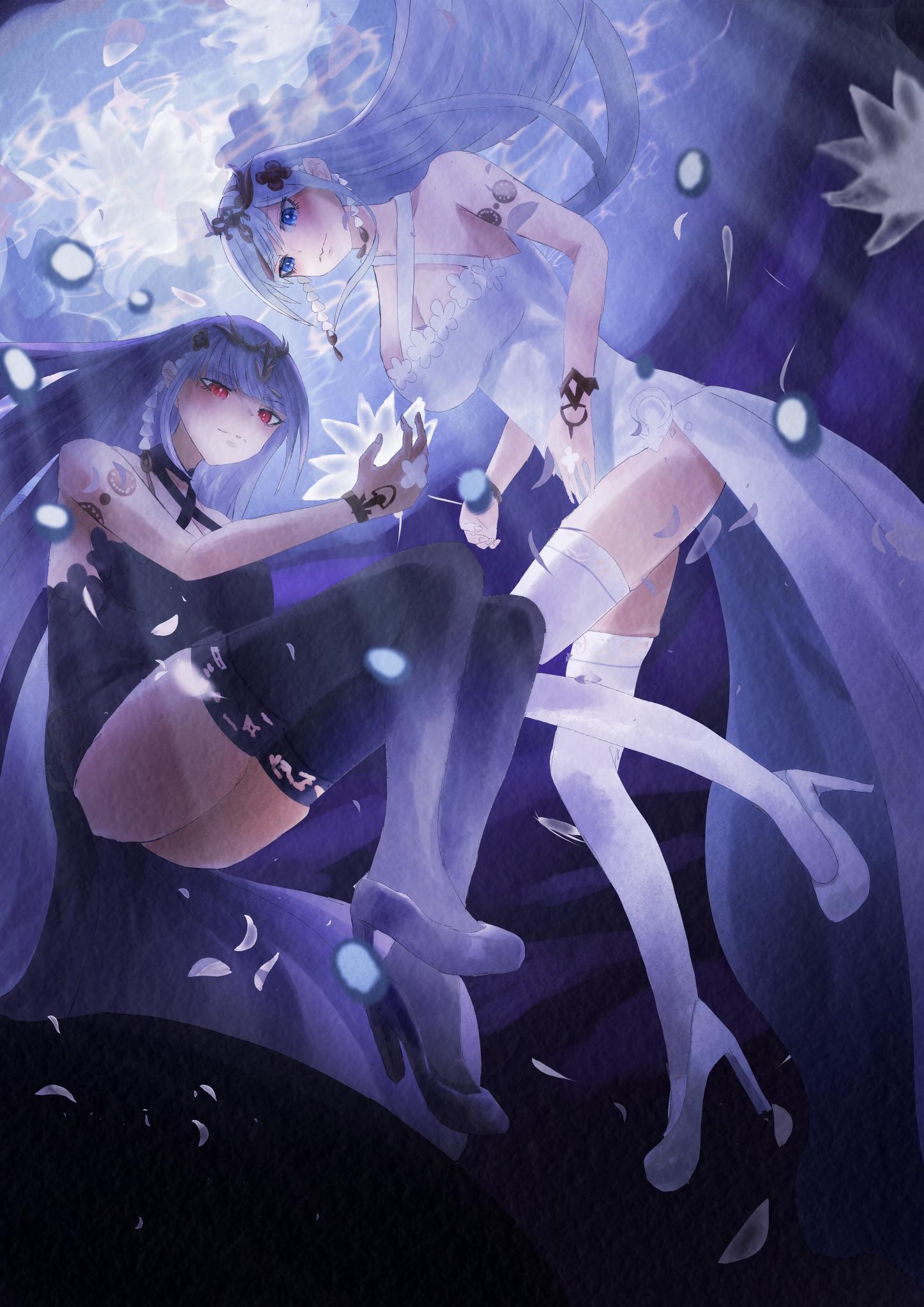 Azur Lane Emden and twin fan art HD Phone Wallpaper