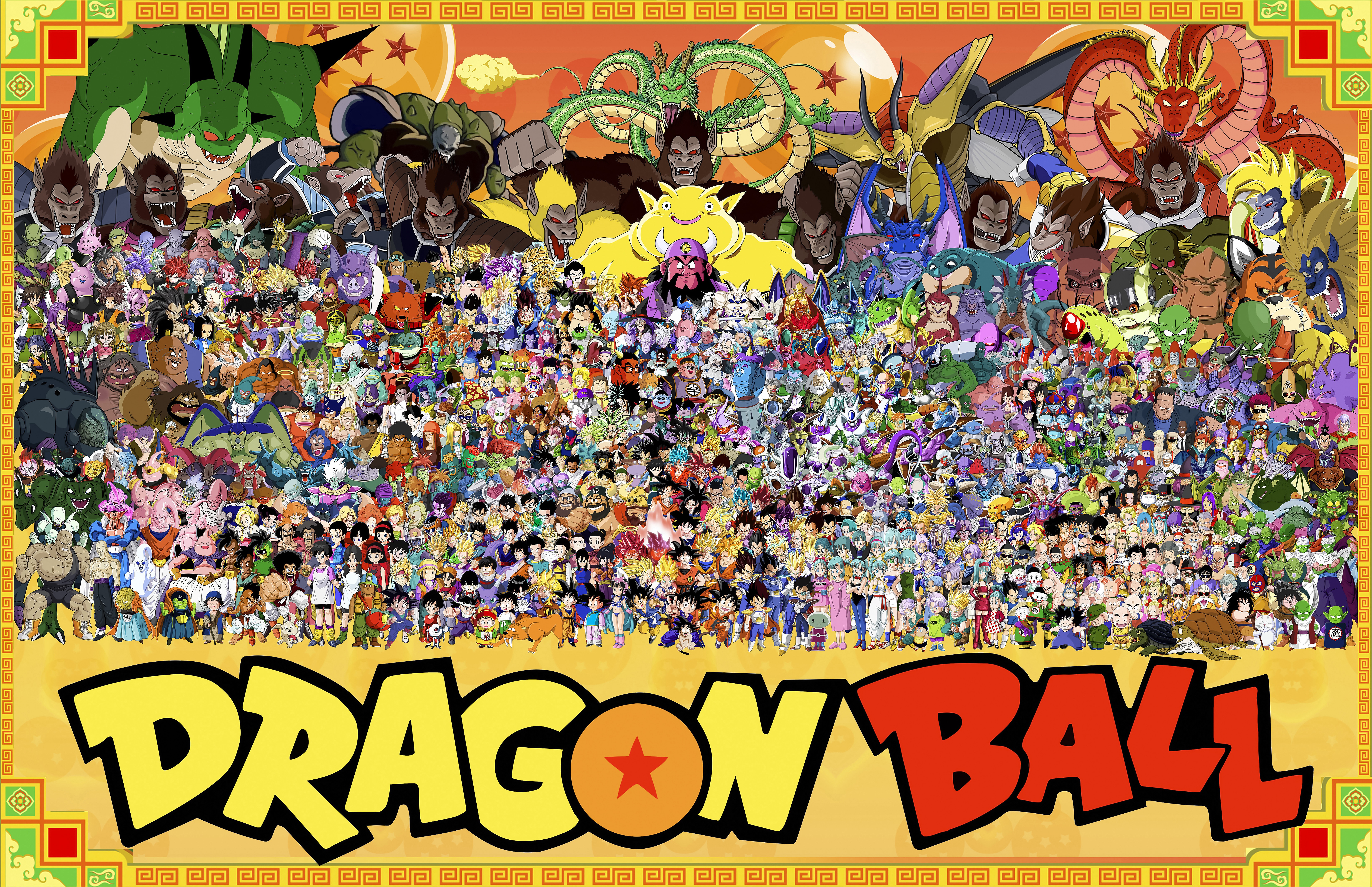 4K Dragon Ball Z, GT, and Super Characters HD Wallpaper