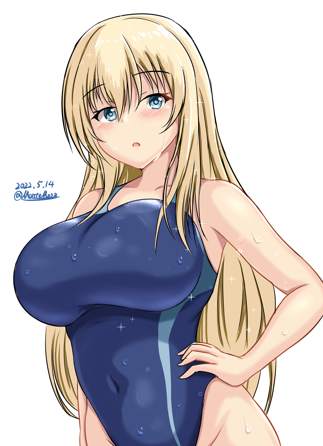 Bismarck from Kantai Collection in a swimsuit HD Phone Wallpaper