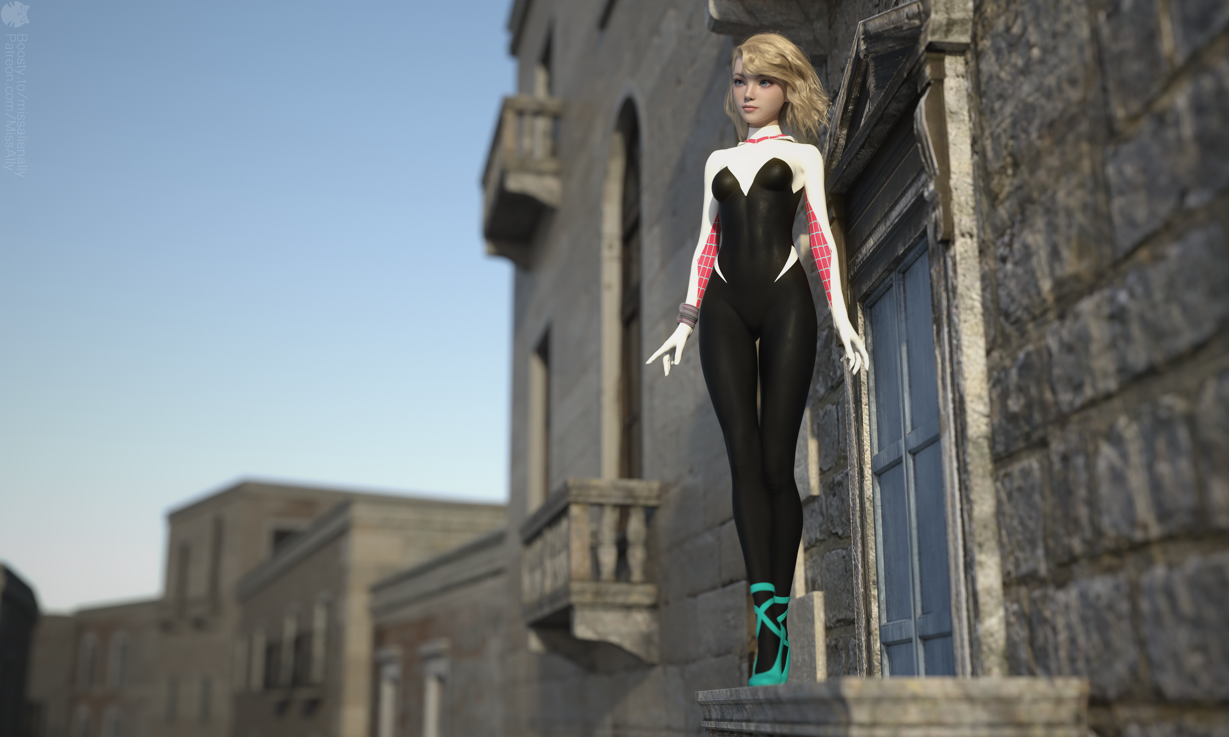 4K Gwen Stacy Spider-Gwen Fan Art by Miss Ally HD Wallpaper