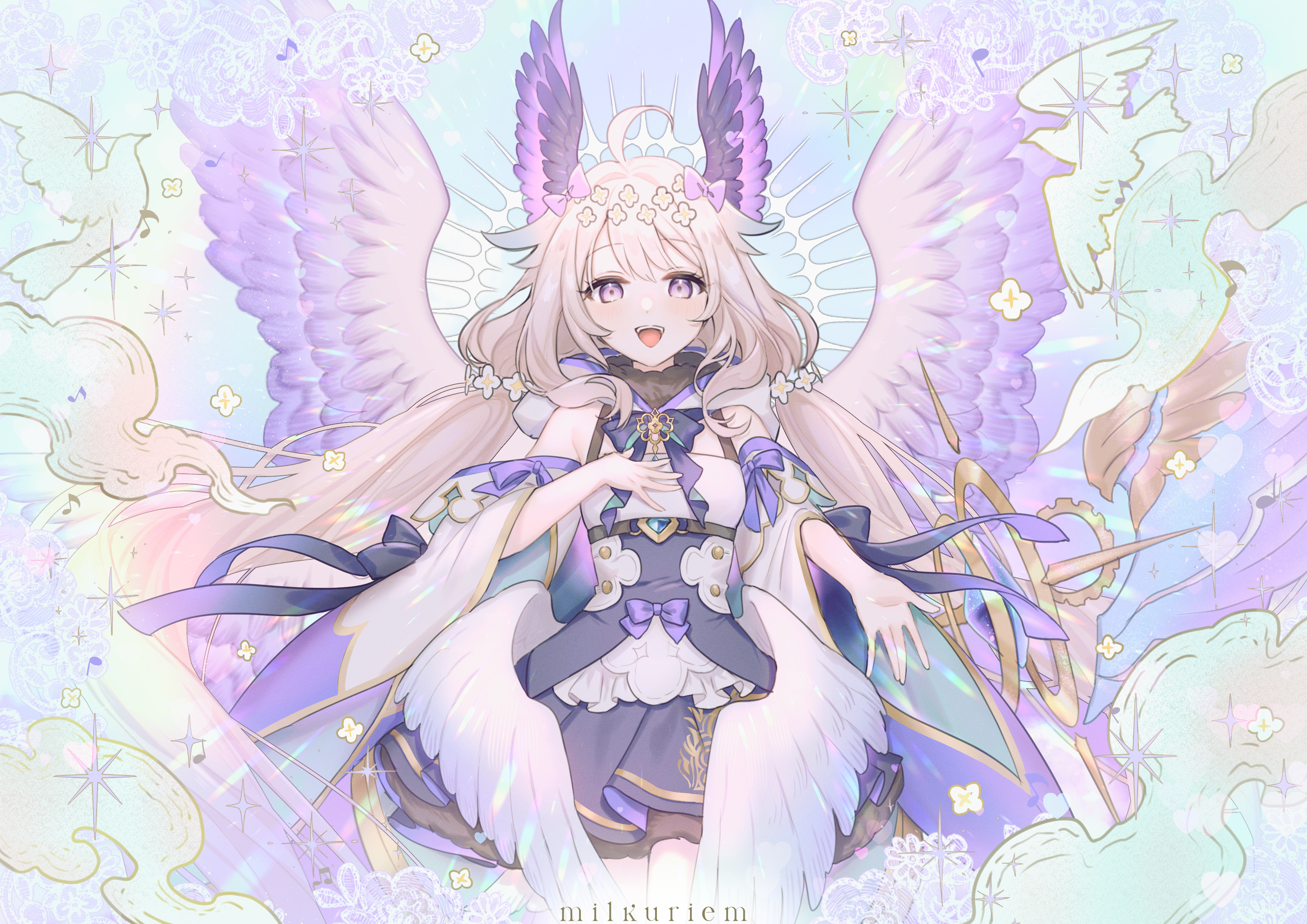 Enna Alouette Angel with Wings and Halo HD Wallpaper