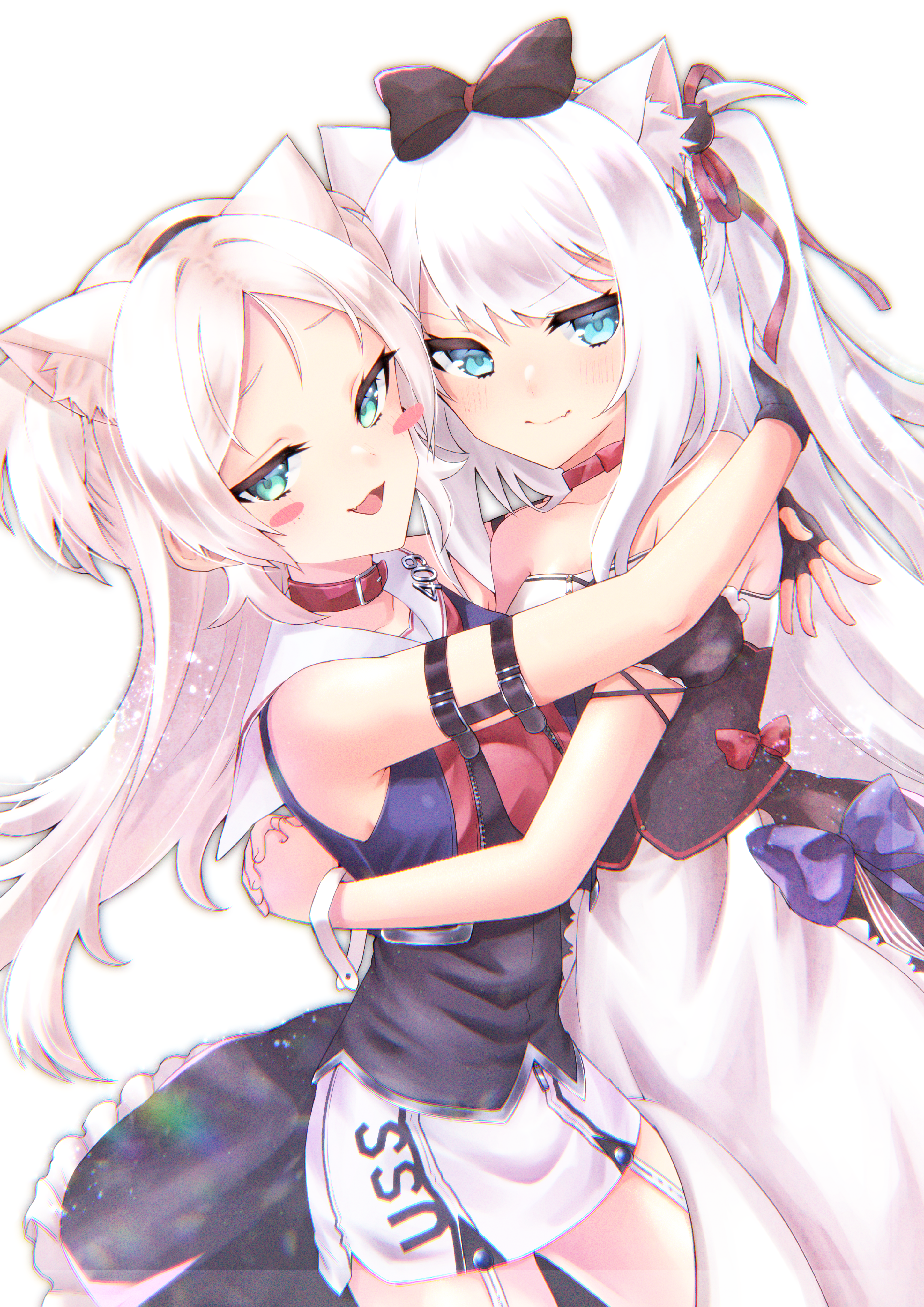 Azur Lane Sims and Hammann hugging HD Phone Wallpaper