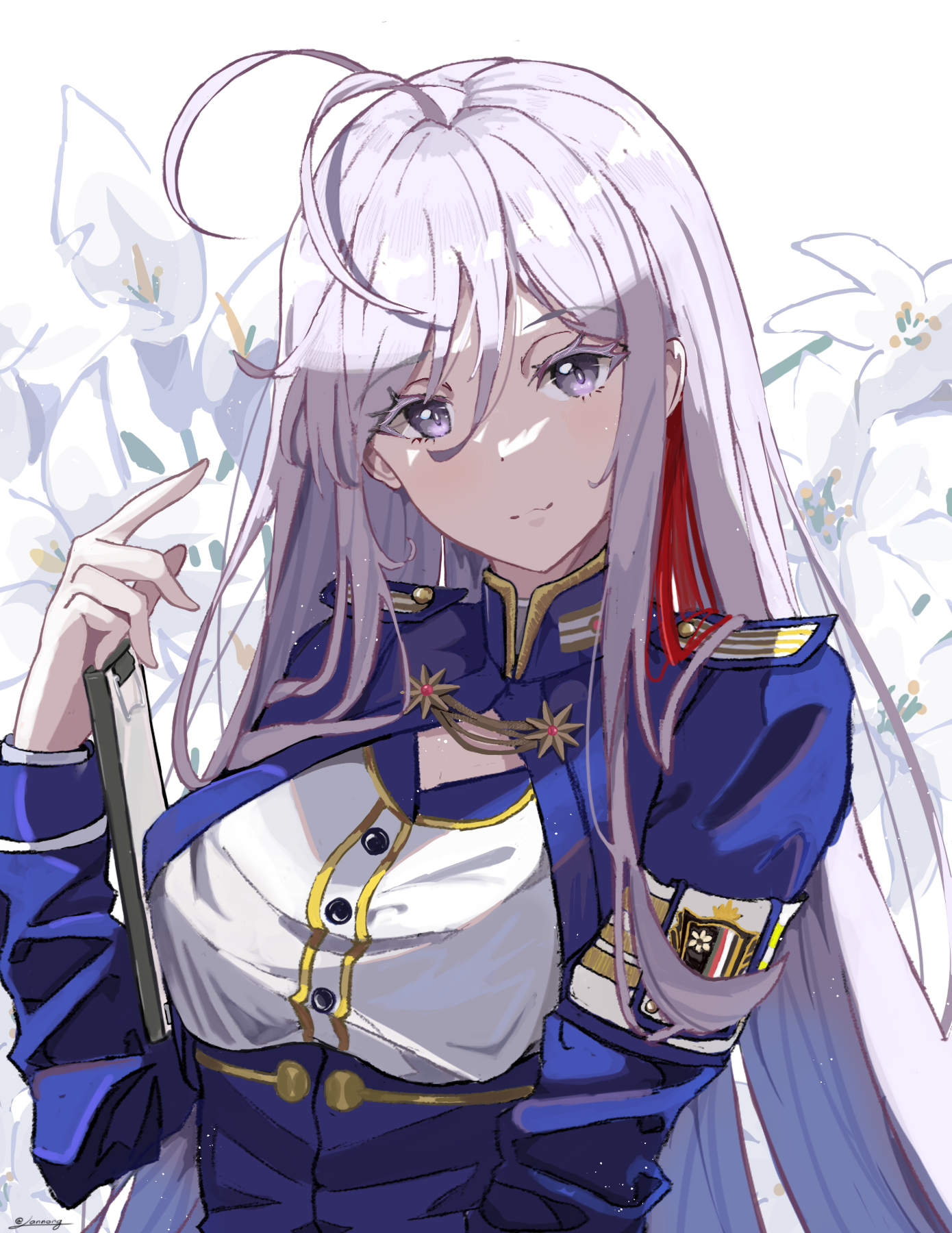 Vladilena Milizé from Eighty-Six with silver hair HD Phone Wallpaper