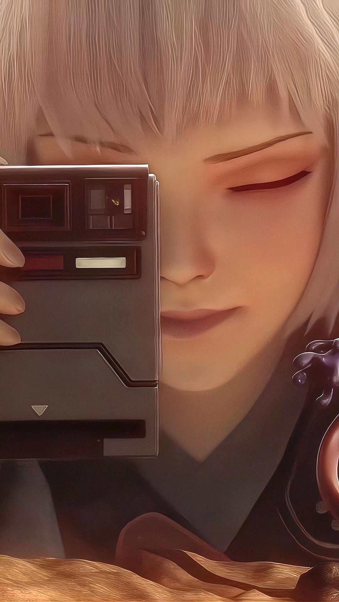 Bai Yuekui holds a camera in front of her face HD Phone Wallpaper