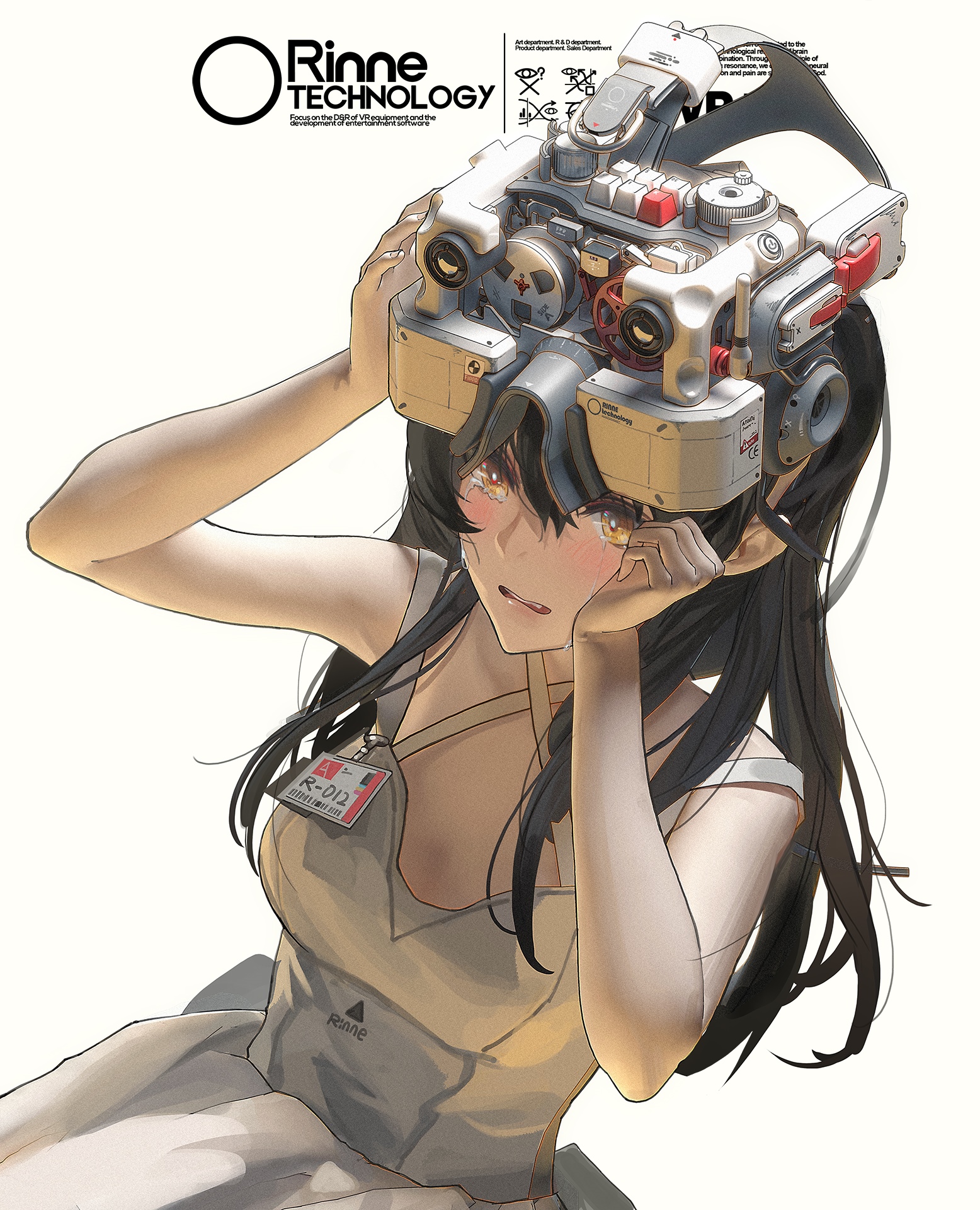 Girl with Rinne Technology VR headset HD Phone Wallpaper