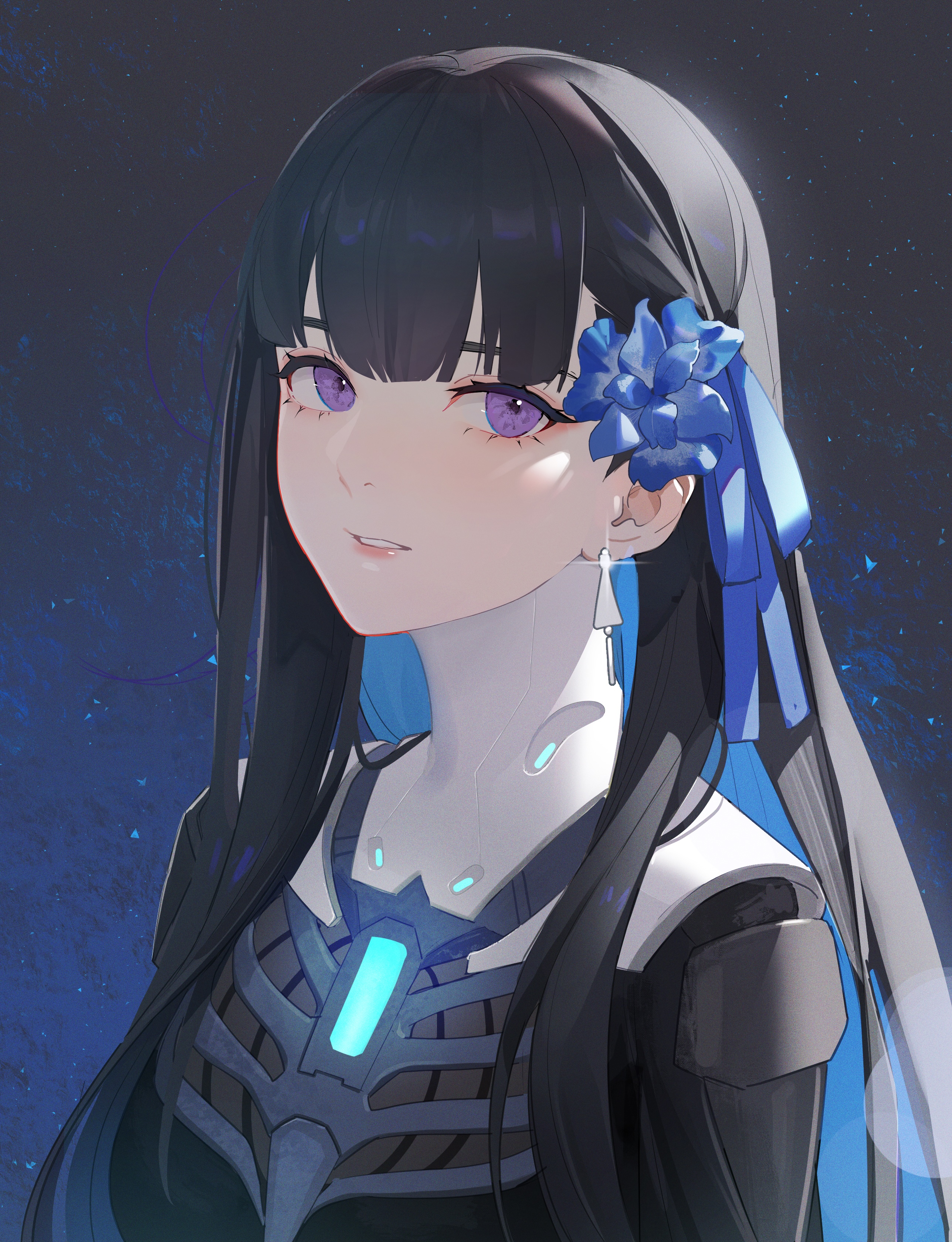 Drid from Punishing: Gray Raven with purple eyes HD Phone Wallpaper