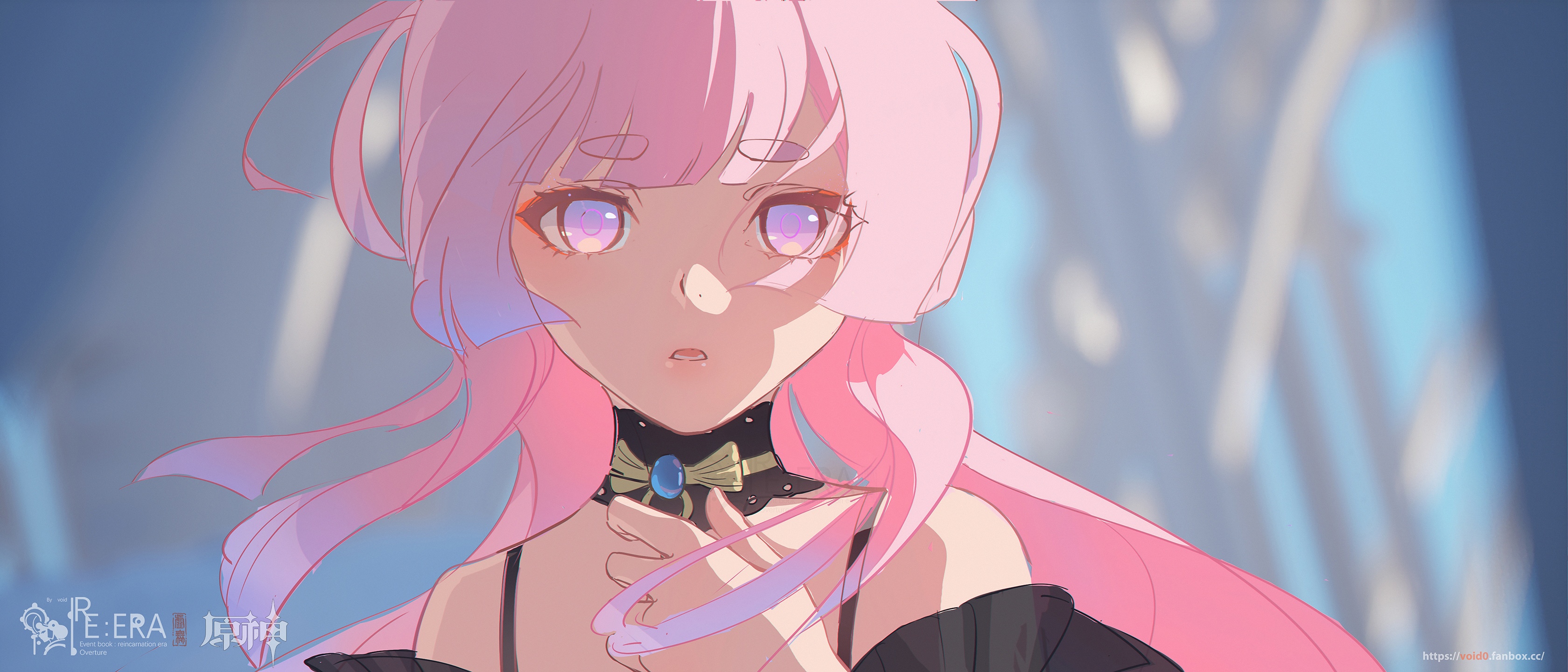 Sangonomiya Kokomi from Genshin Impact with pink hair and eyes HD Wallpaper