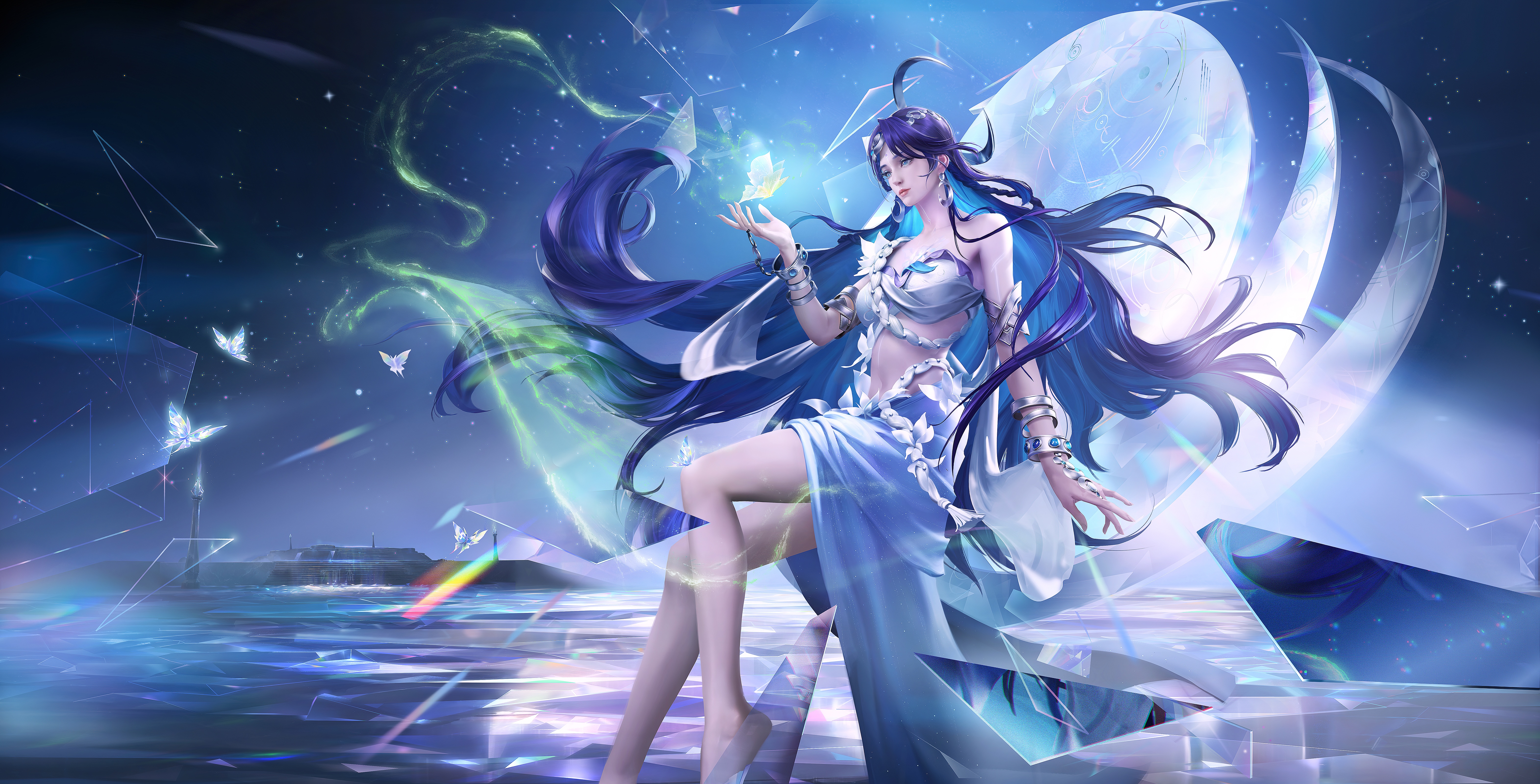 Honor of Kings: Butterfly and Moon HD Wallpaper