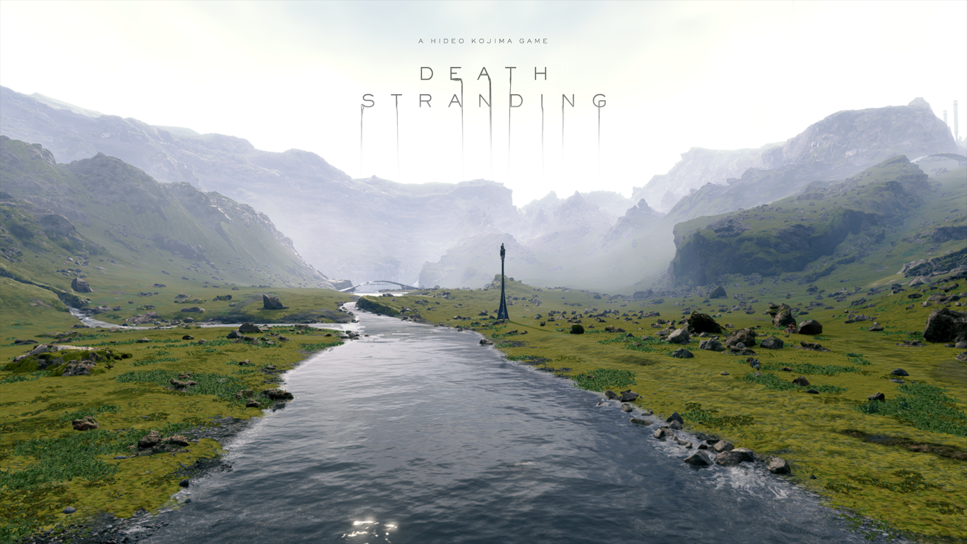 Death Stranding landscape with a river and mountains HD Wallpaper