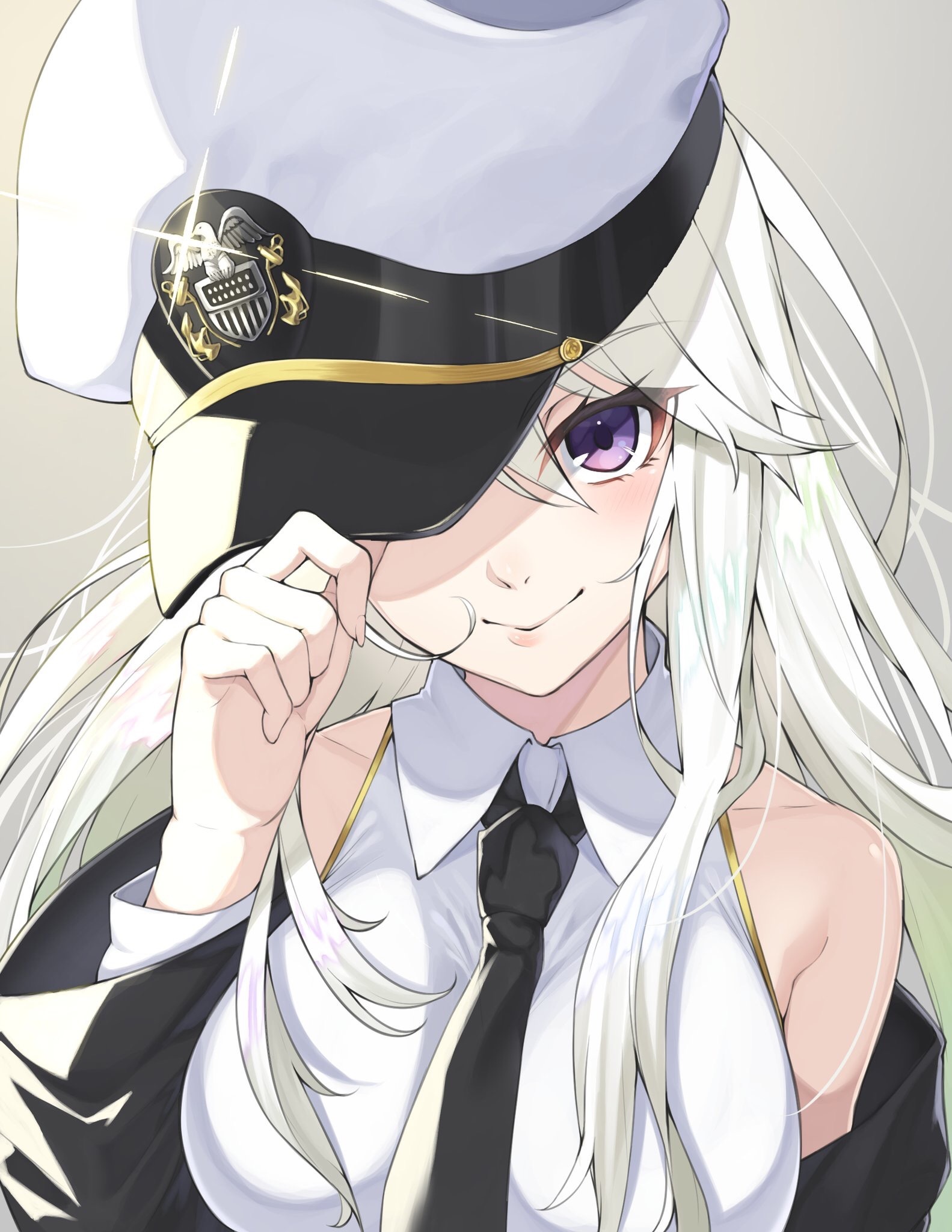 Azur Lane Enterprise fan art with hat HD Phone Wallpaper