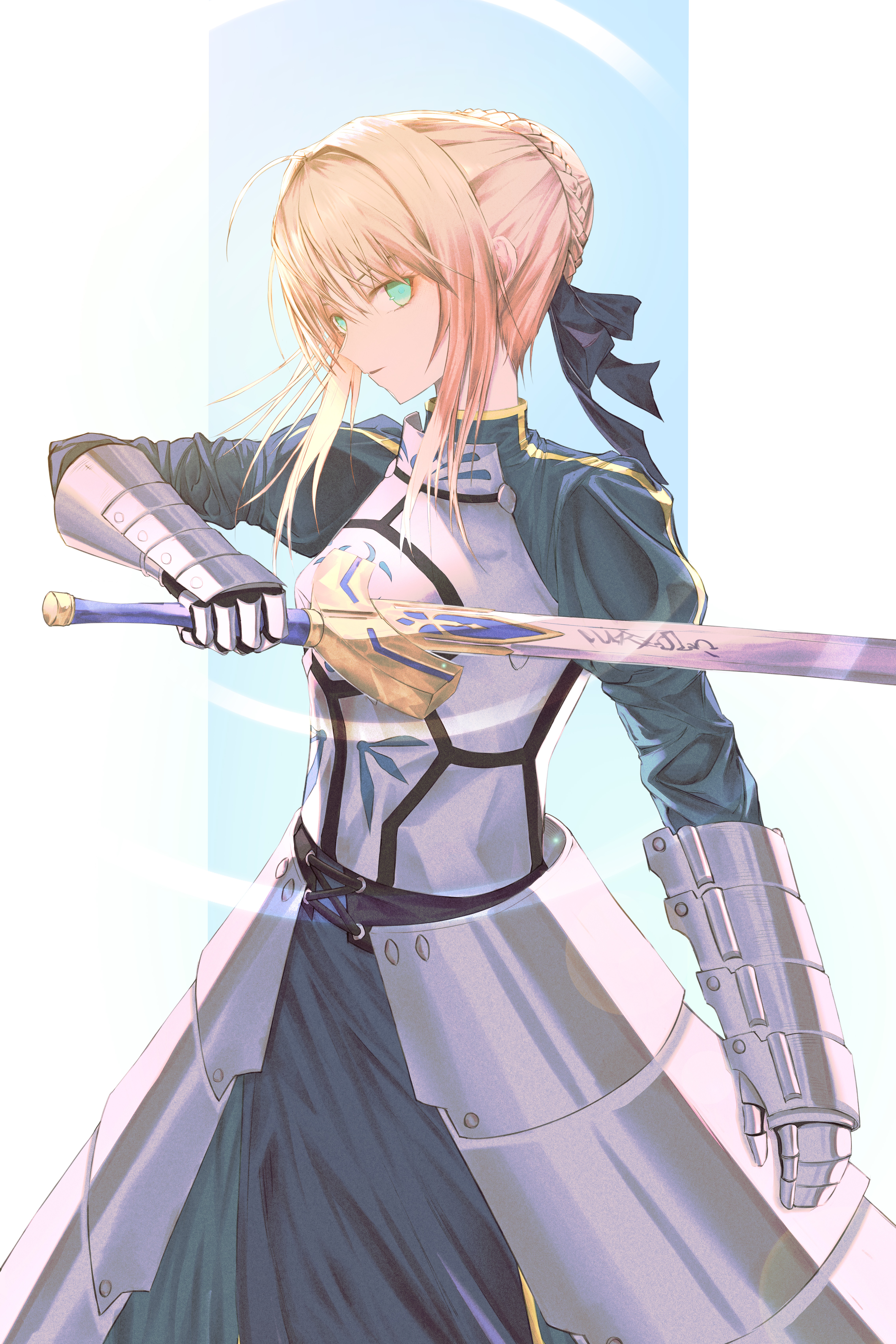 Saber Artoria Pendragon with Excalibur from Fate/Grand Order HD Phone Wallpaper