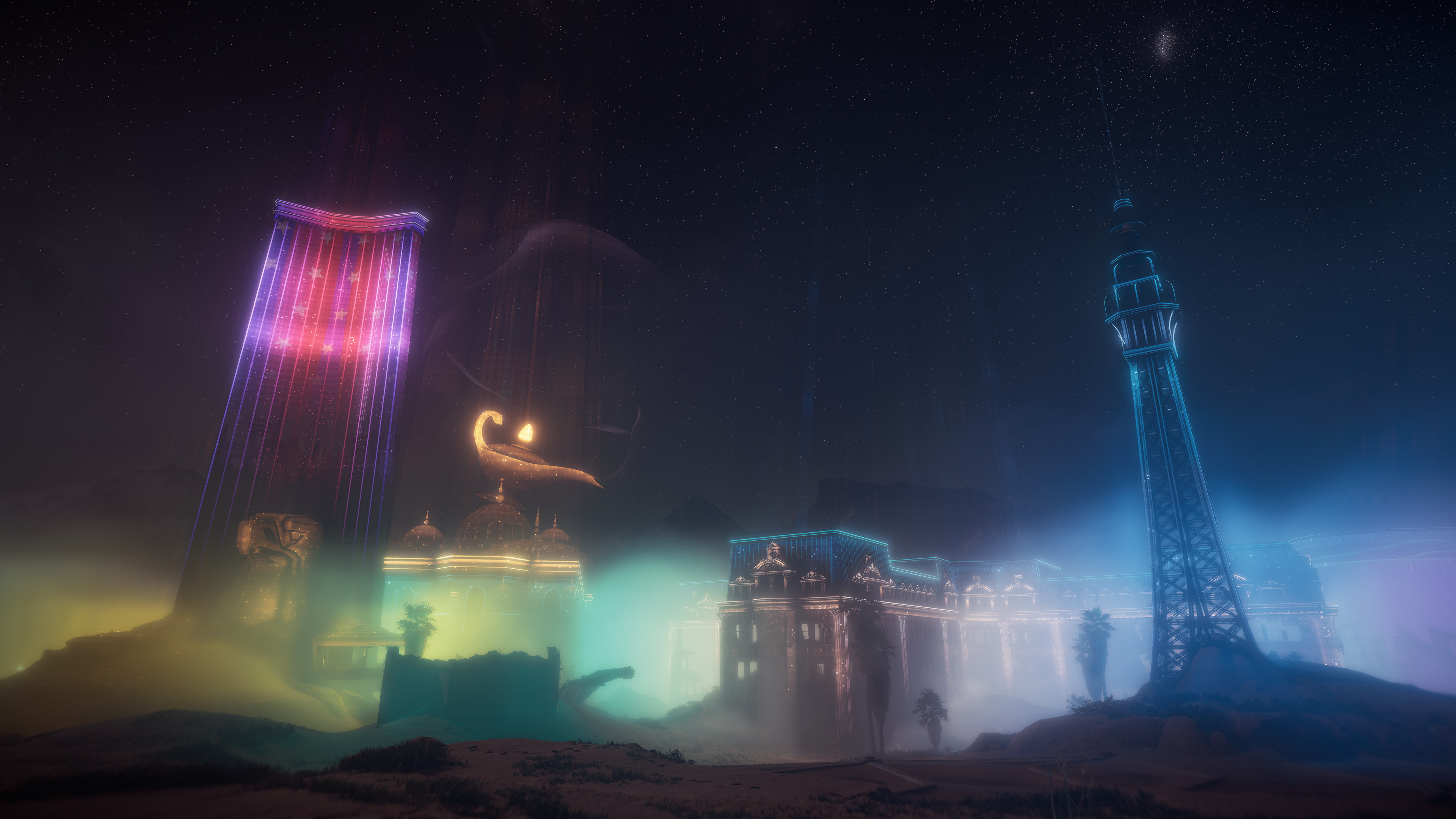 Horizon Forbidden West 4K Night Scene HD Wallpaper