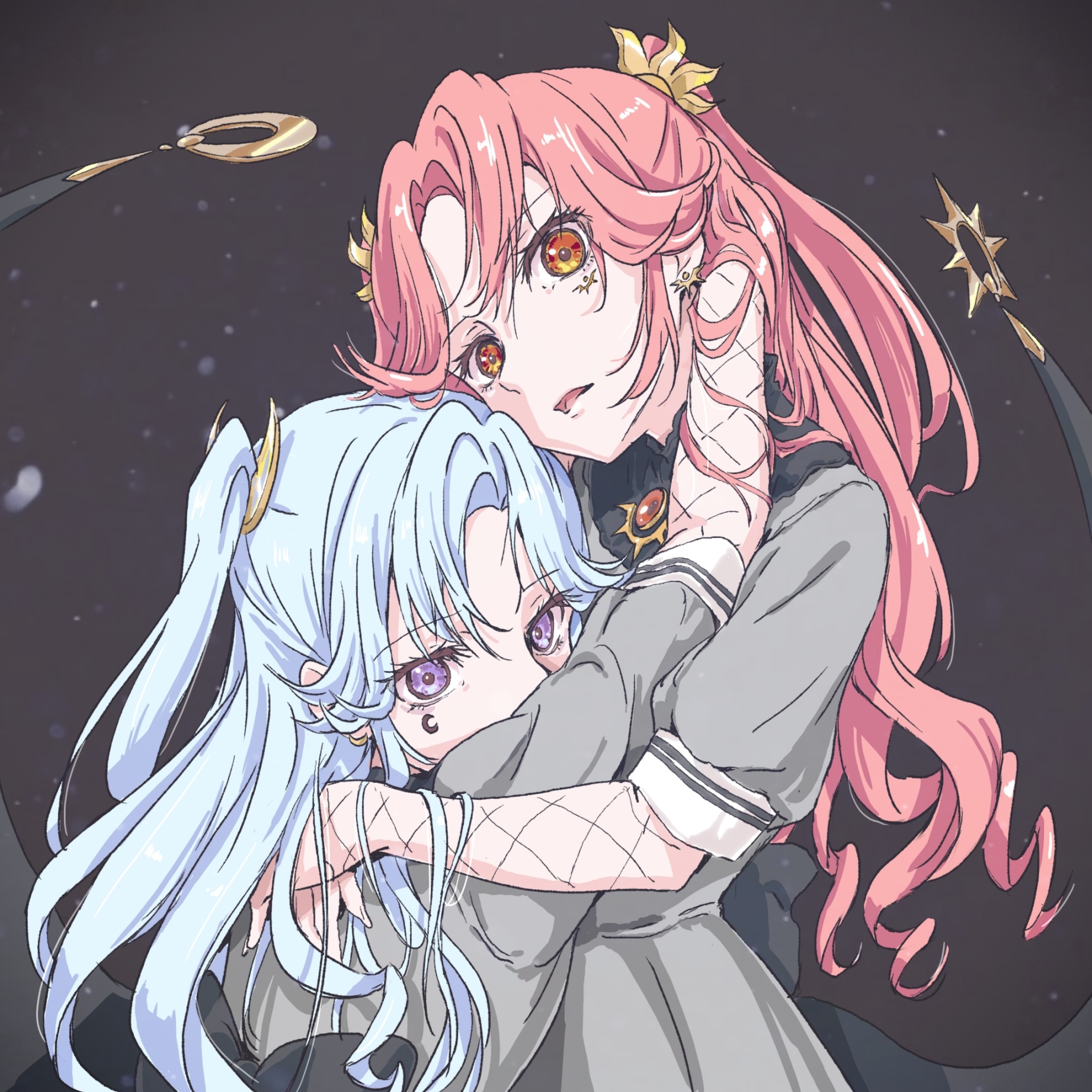 Akatsuki Mikado and Akatsuki Oboro fan art HD Wallpaper