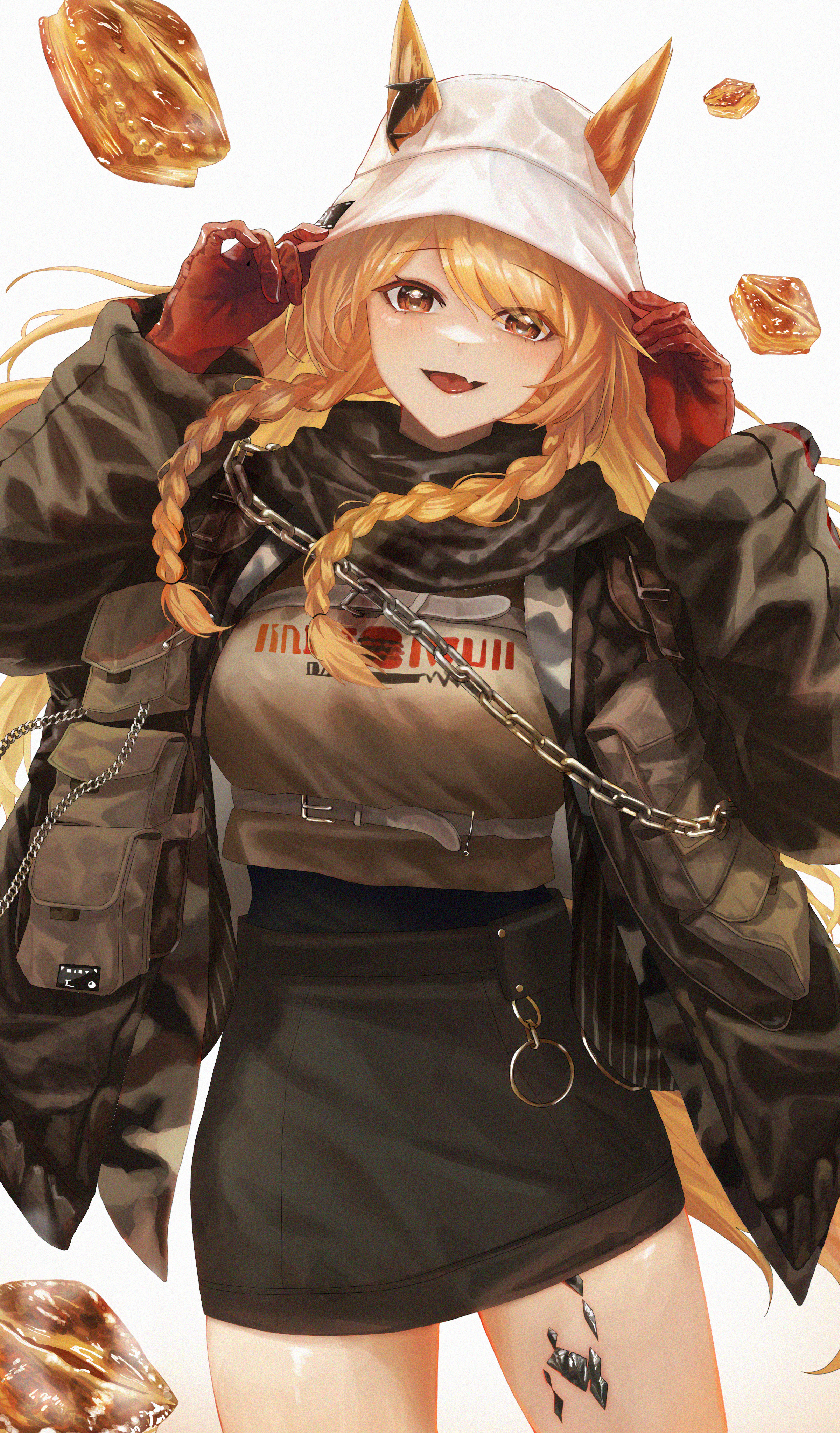 Ceobe from Arknights with fox ears and braids HD Phone Wallpaper