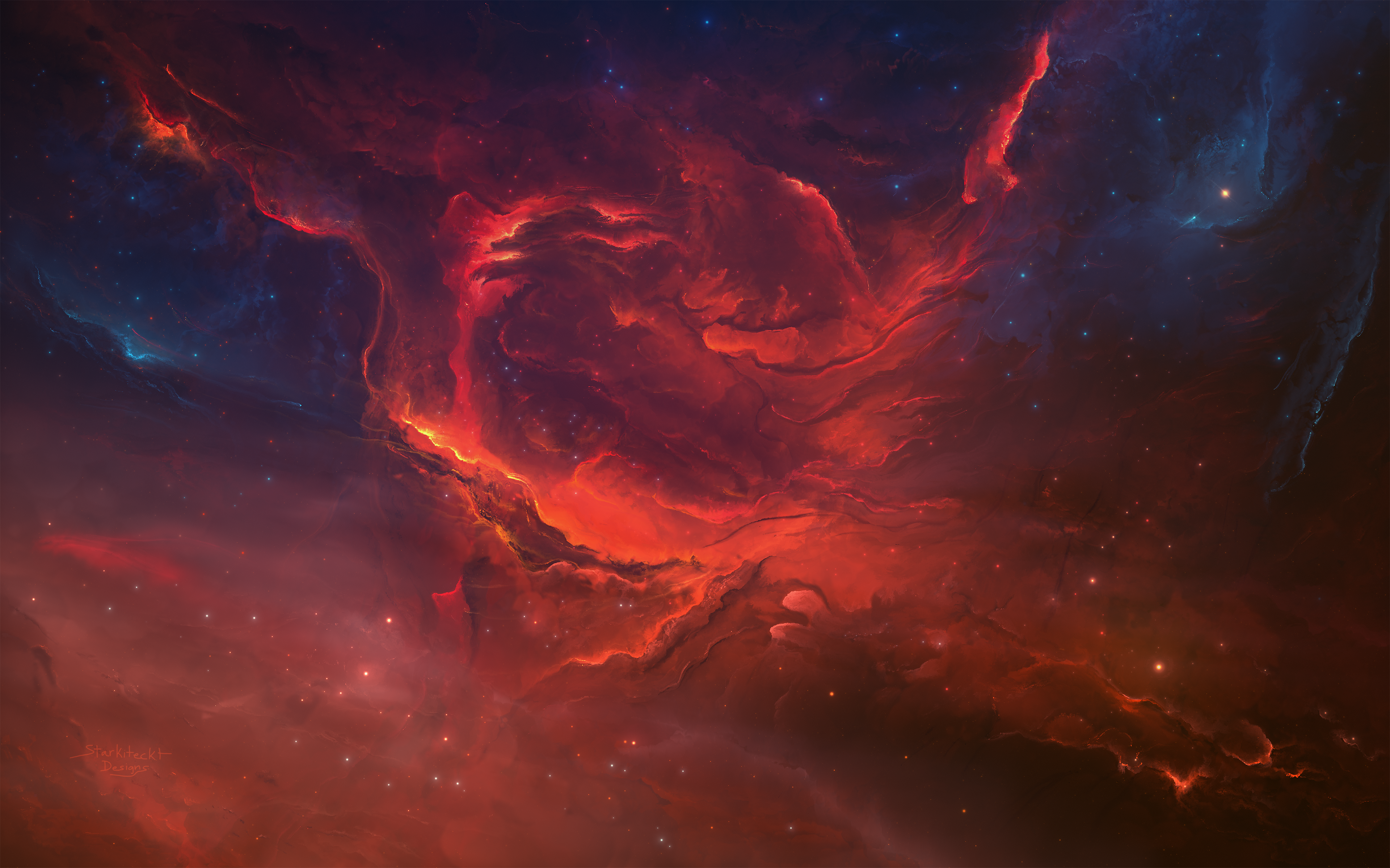 4K Nebula with Stars by Starkiteckt HD Wallpaper