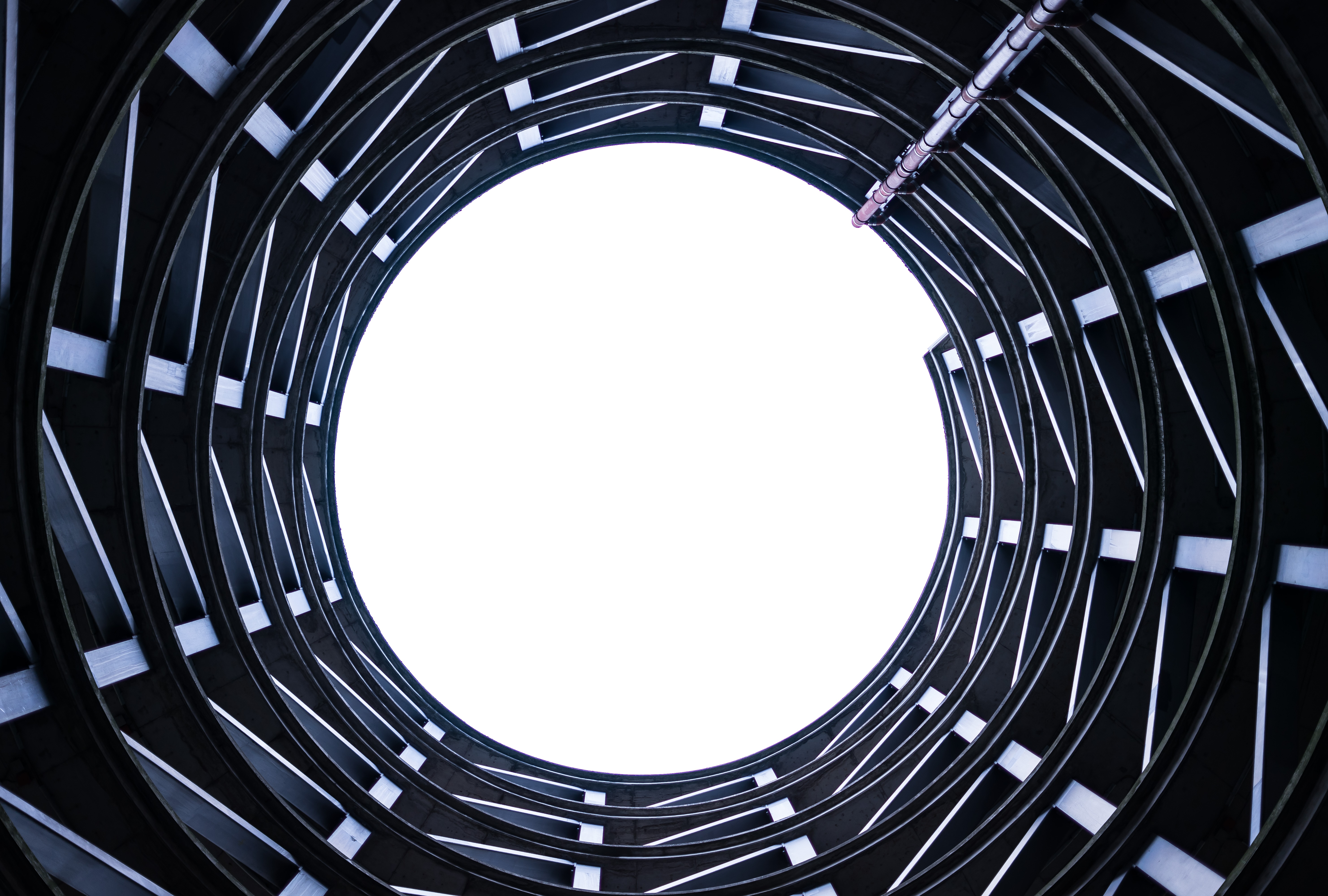 Worms eye view of a circular architecture in Cologne HD Wallpaper