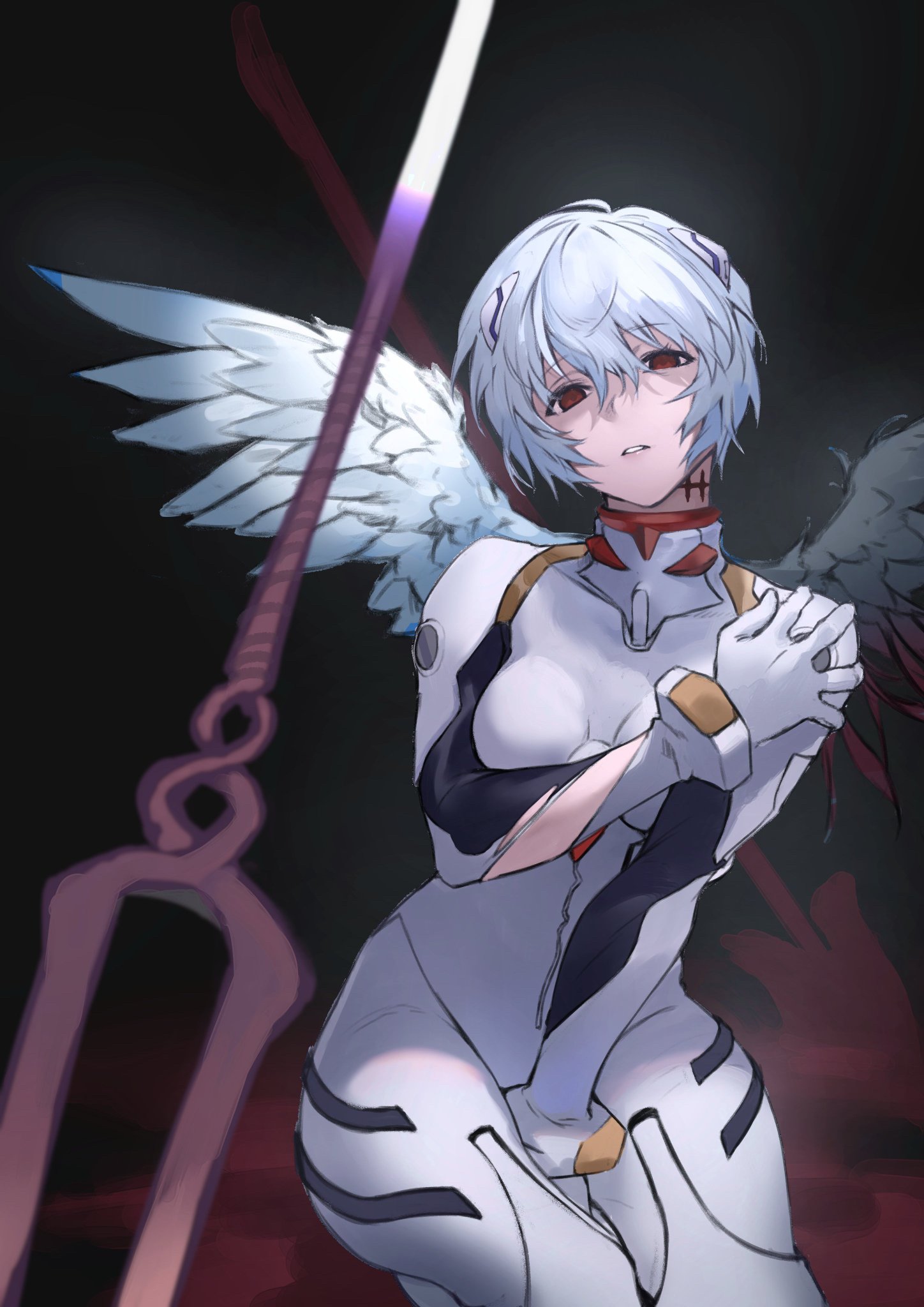 Rebuild of Evangelion Ayanami Rei fan art HD Phone Wallpaper