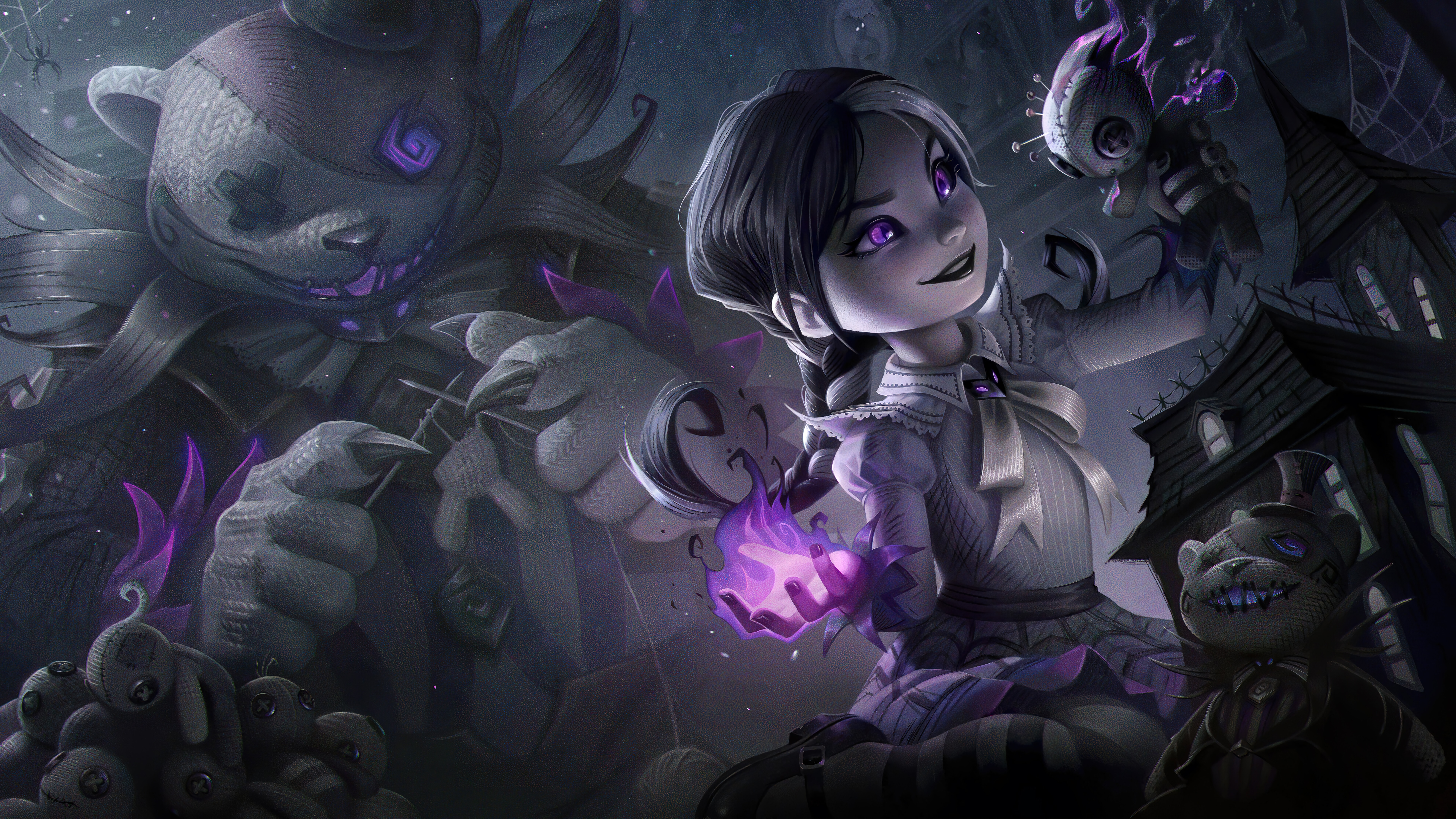 Fright Night Annie and Tibbers in League of Legends 4K HD Wallpaper