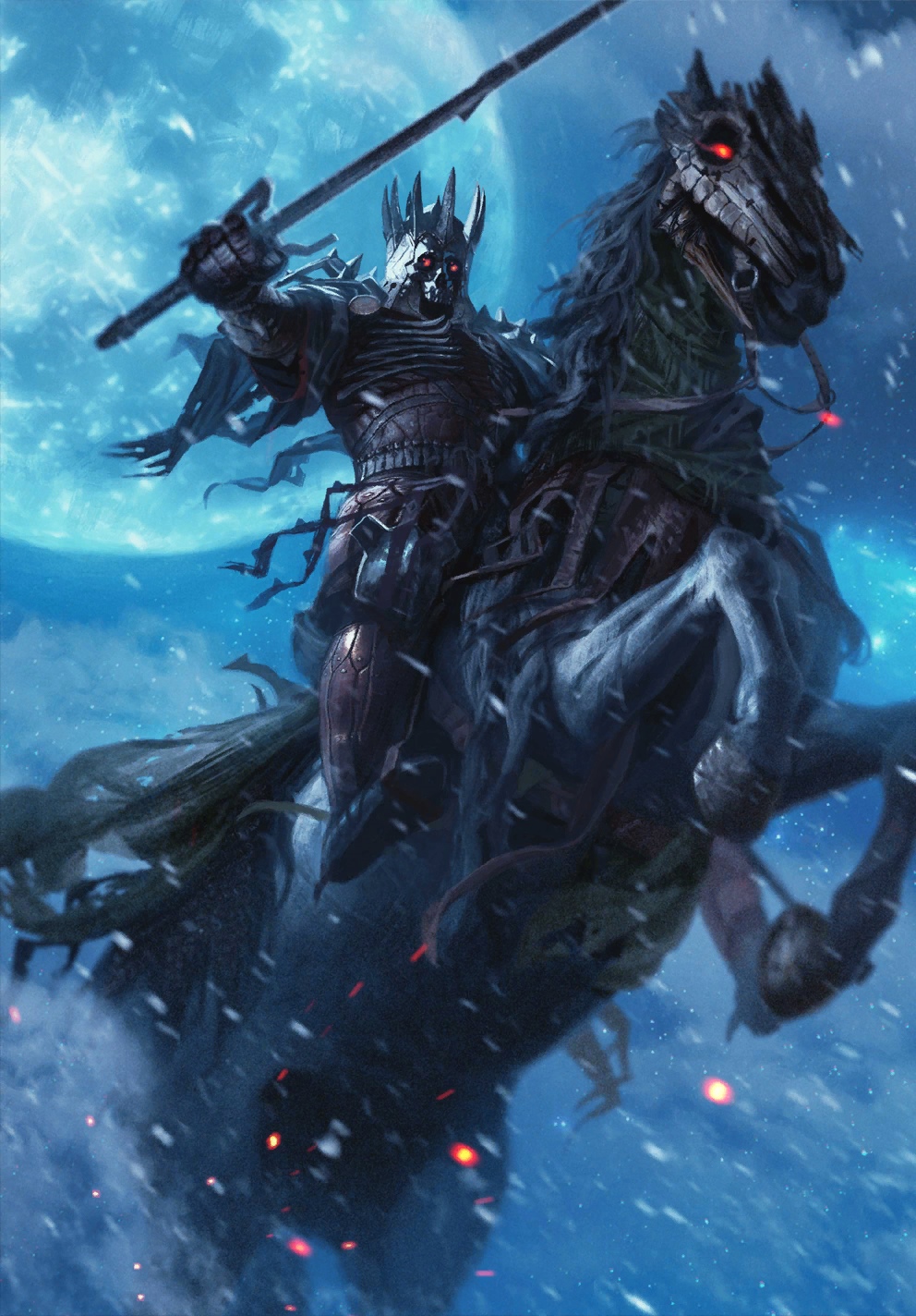 Eredin on horseback from The Witcher 3: Wild Hunt HD Phone Wallpaper