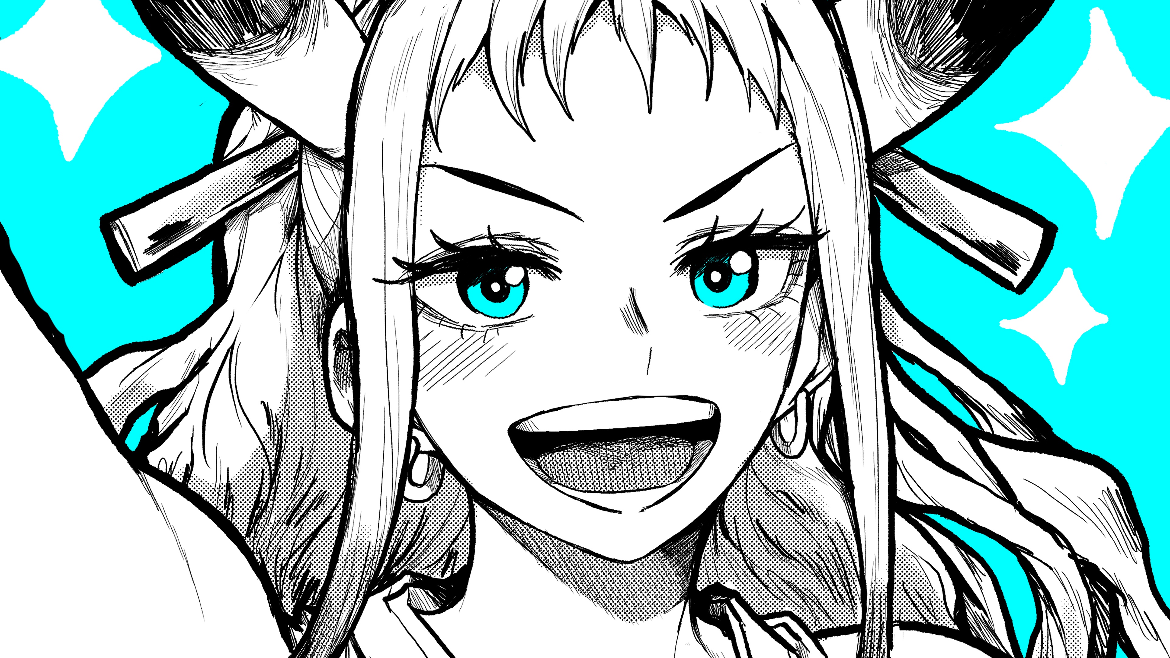 One Piece: Yamato with Selective Coloring HD Wallpaper