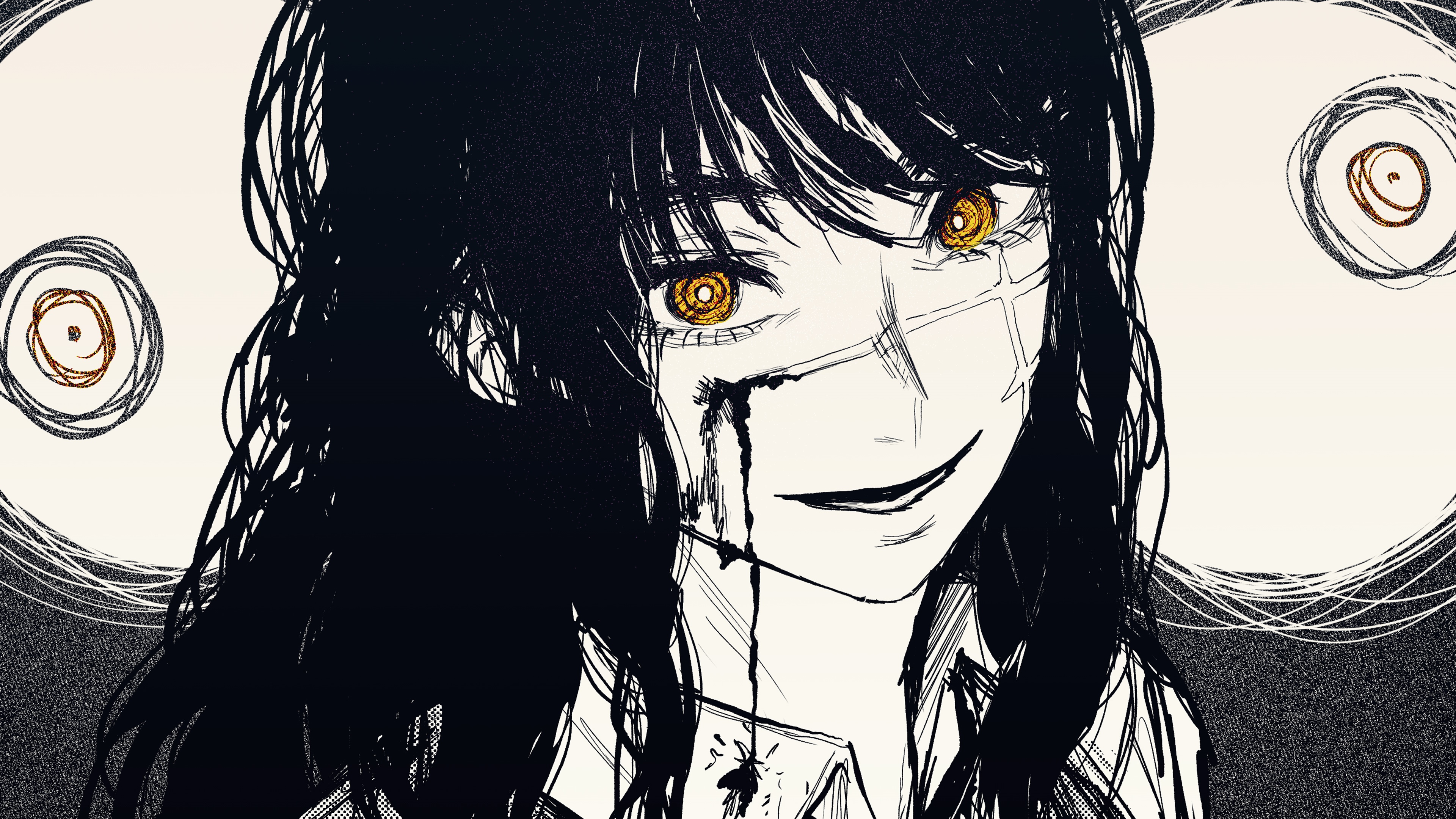 Chainsaw Man: Mitaka Asa with Blood Tears HD Wallpaper