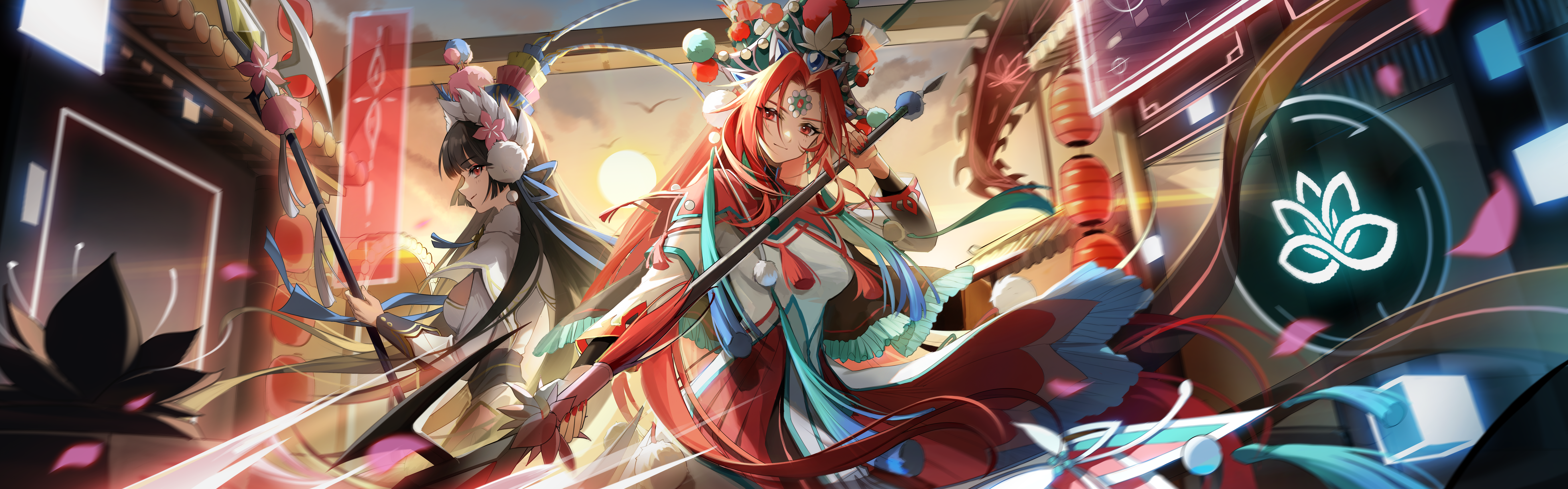 4K Chinese dress Guangdong opera redhead HD Wallpaper