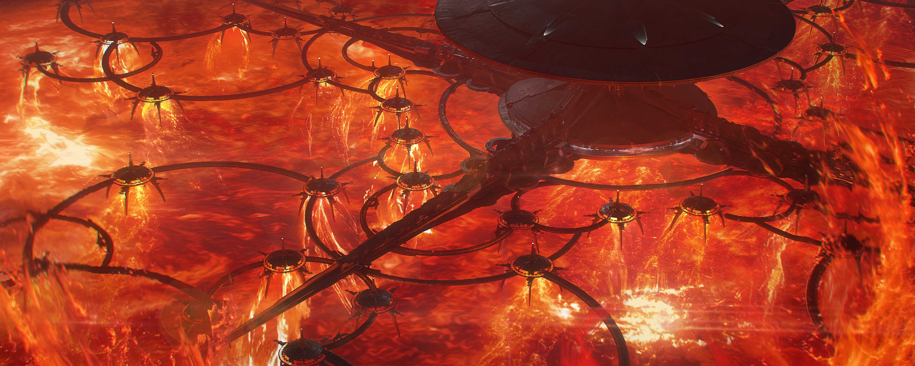 4K Futuristic Science Fiction Structure HD Wallpaper