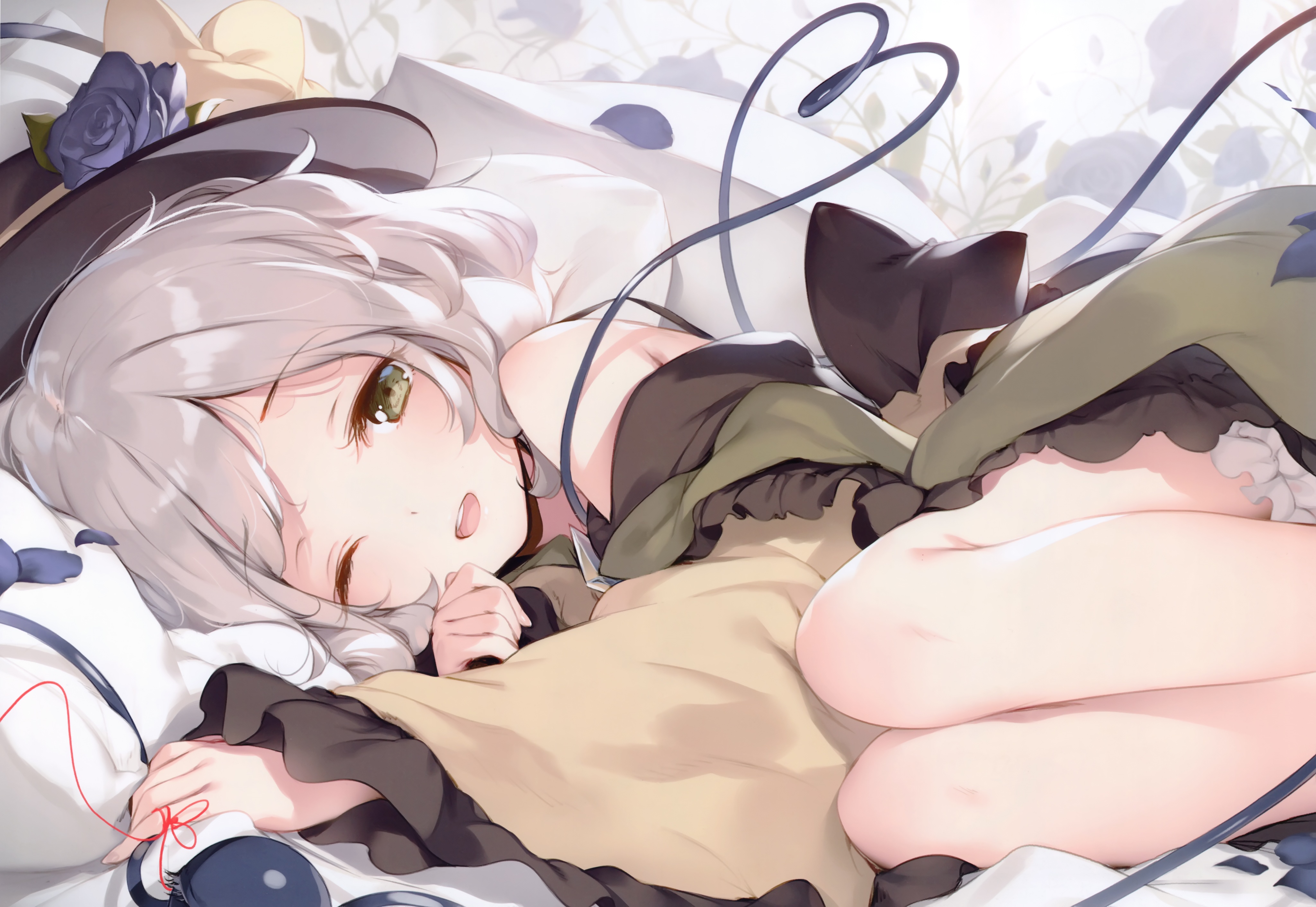 4K Komeiji Koishi from Touhou sleeping HD Wallpaper
