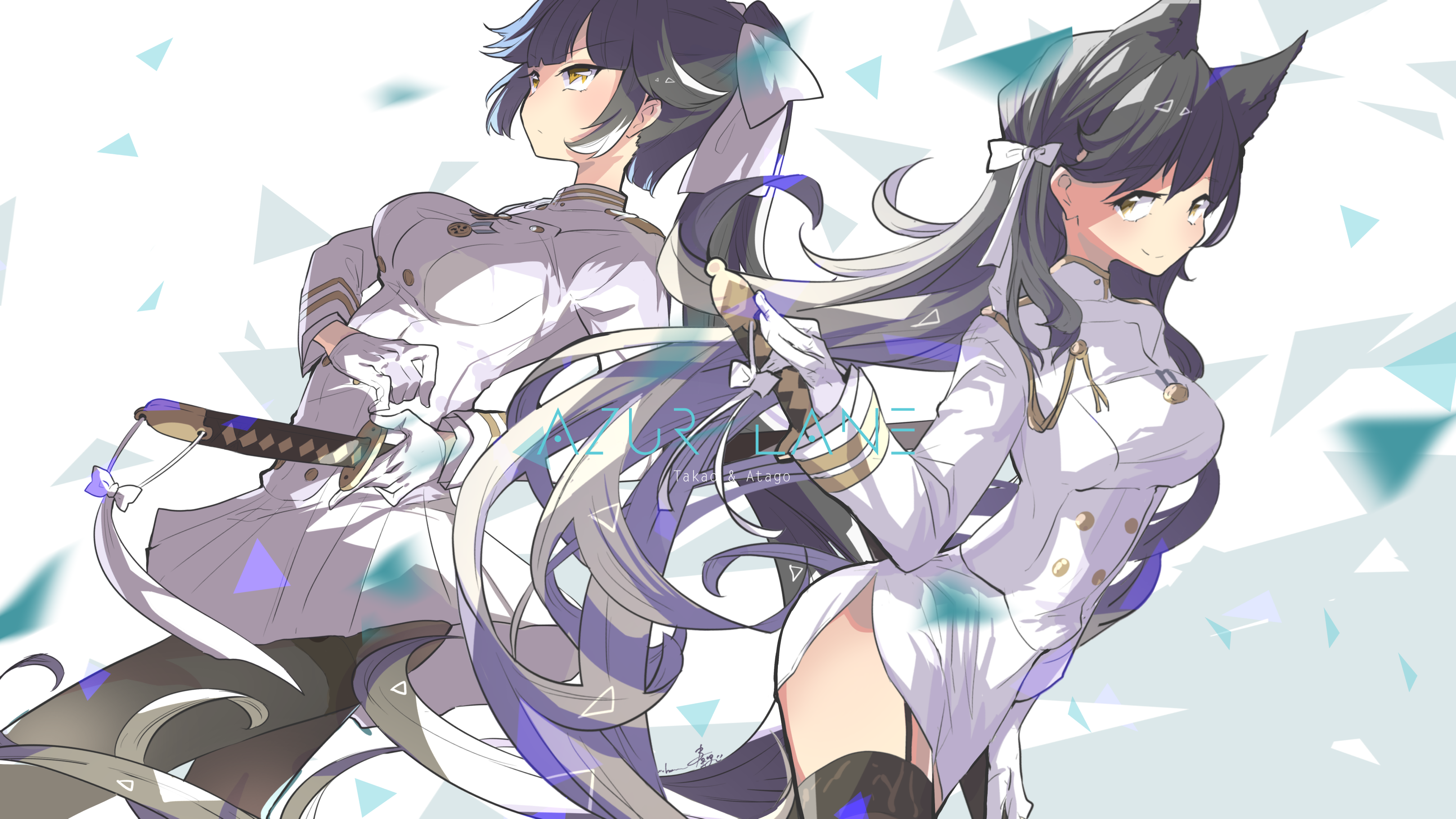 Azur Lane: Takao and Atago fan art HD Wallpaper