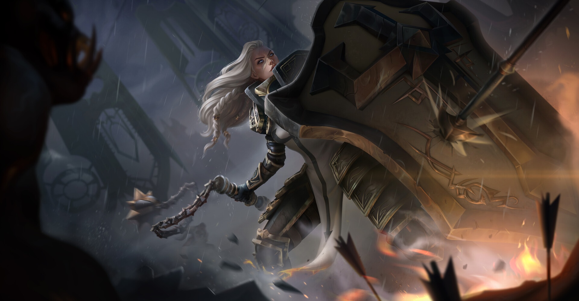 Diablo 3 Crusader with Shield and Flail HD Wallpaper