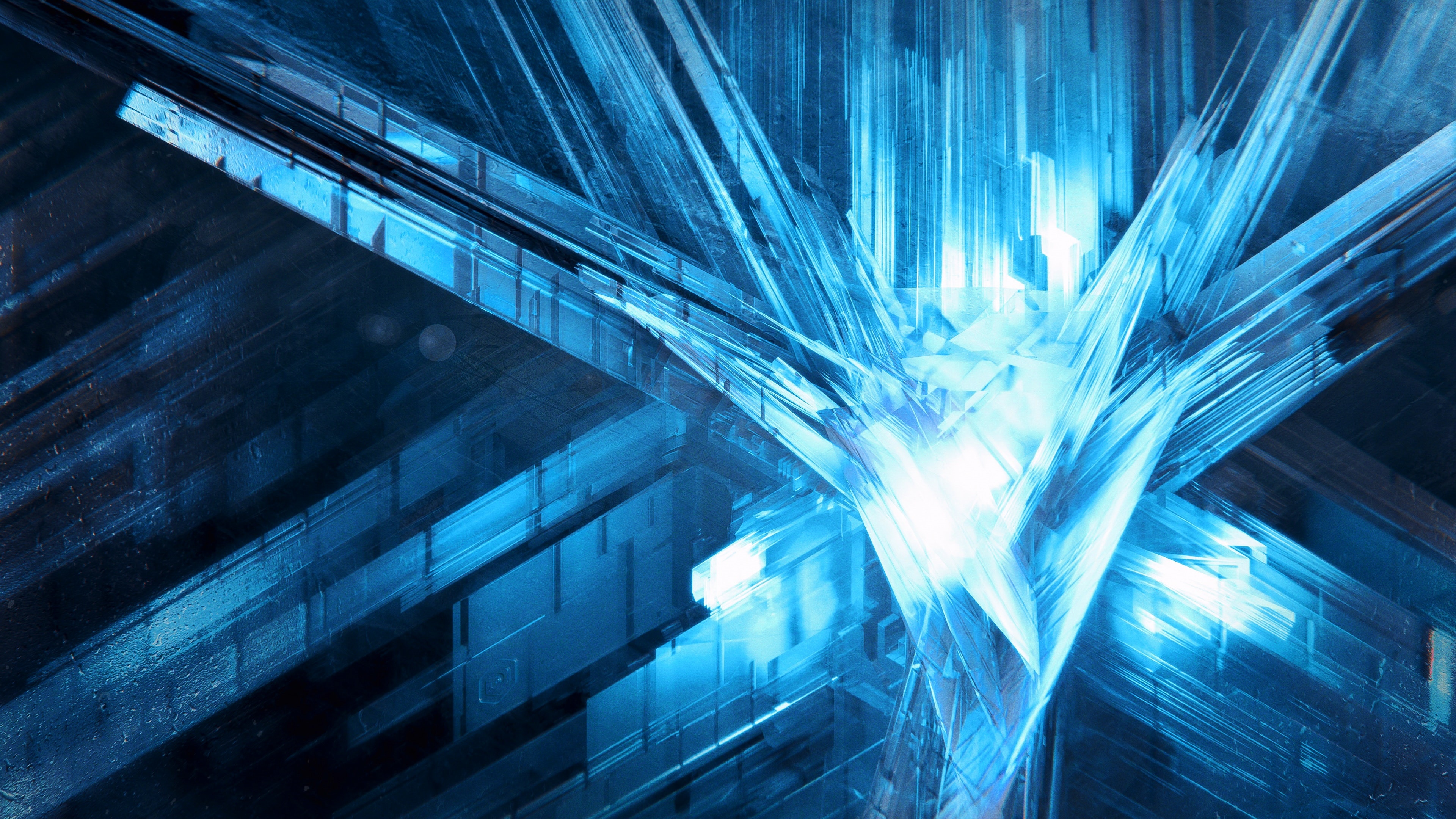 4K 3D Abstract Texture Lights HD Wallpaper